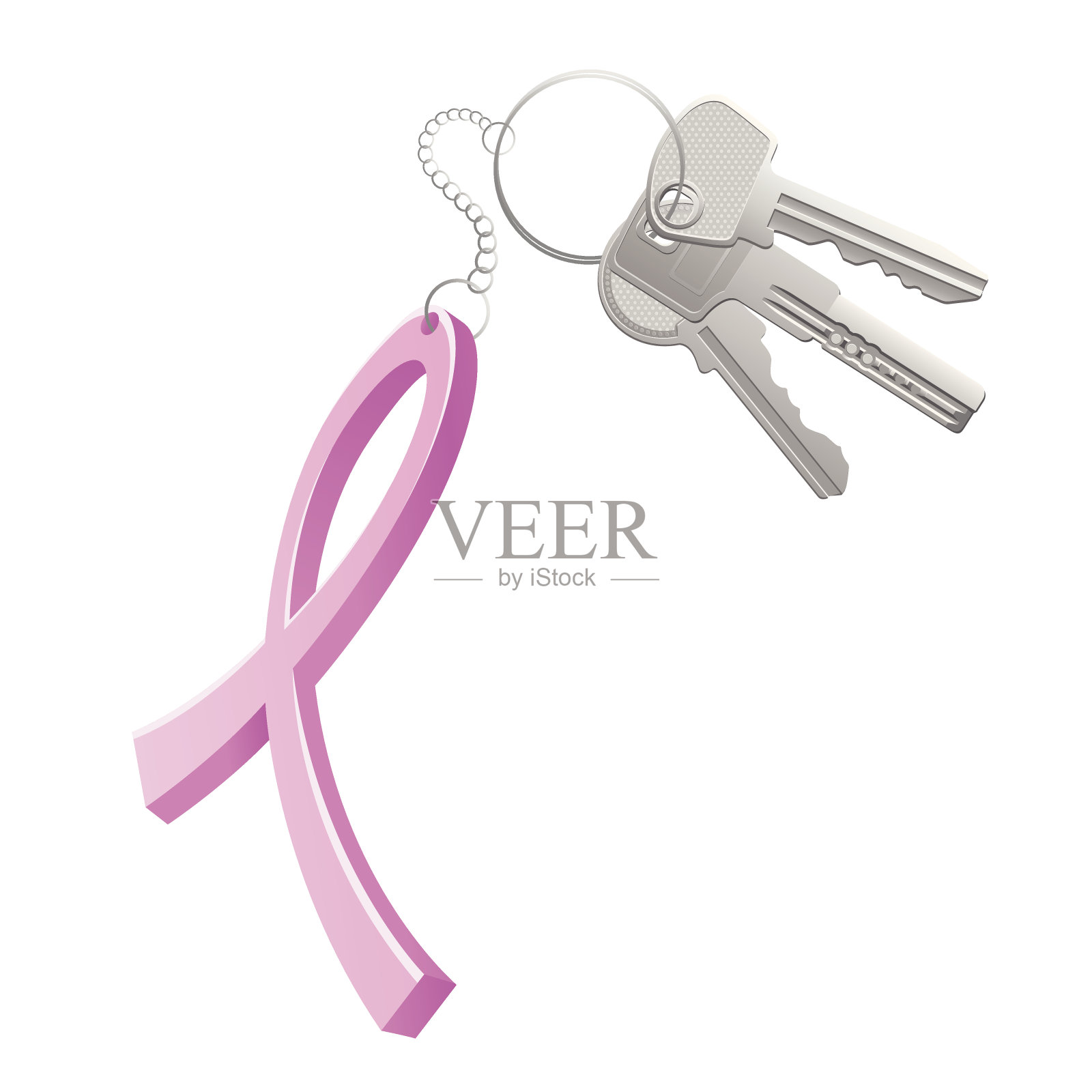 粉红丝带小装饰品设计元素图片