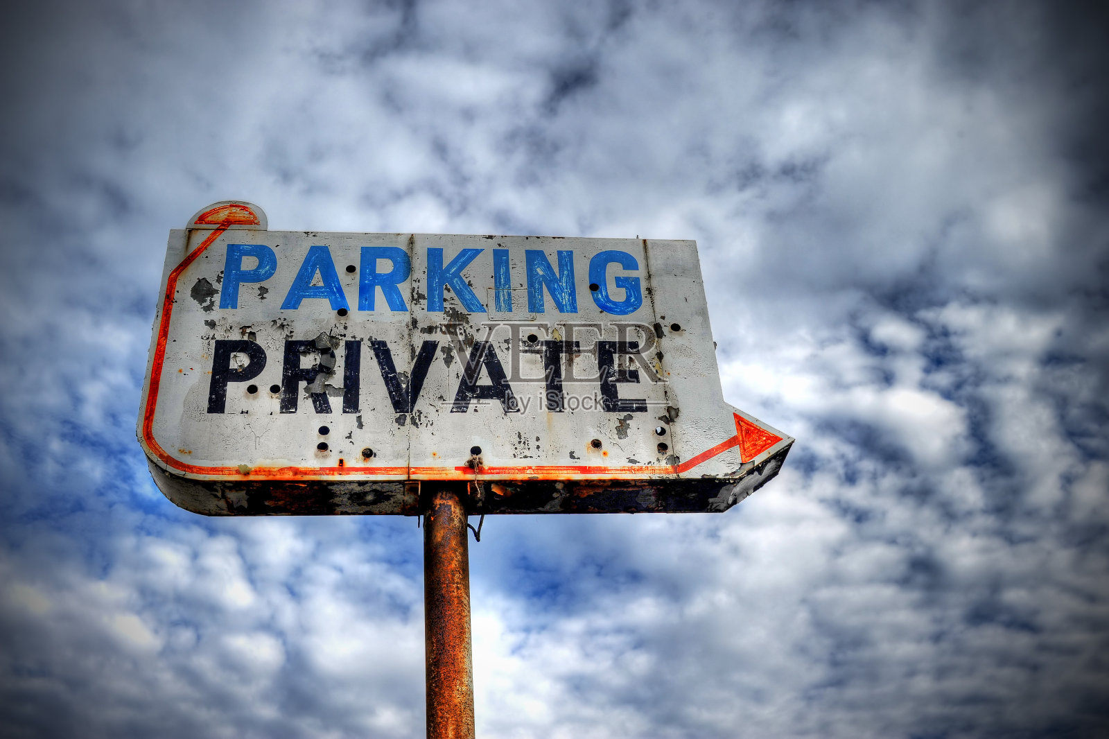 天气专用停车标志照片摄影图片