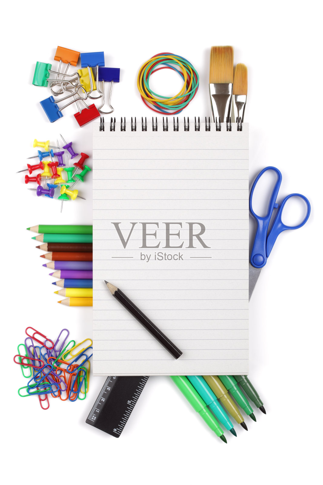 办公室或学生文具照片摄影图片