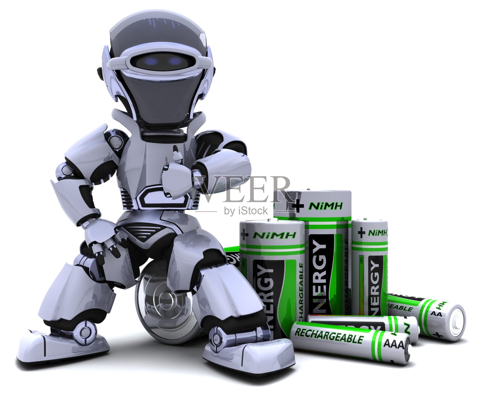 机器人的电池设计元素图片