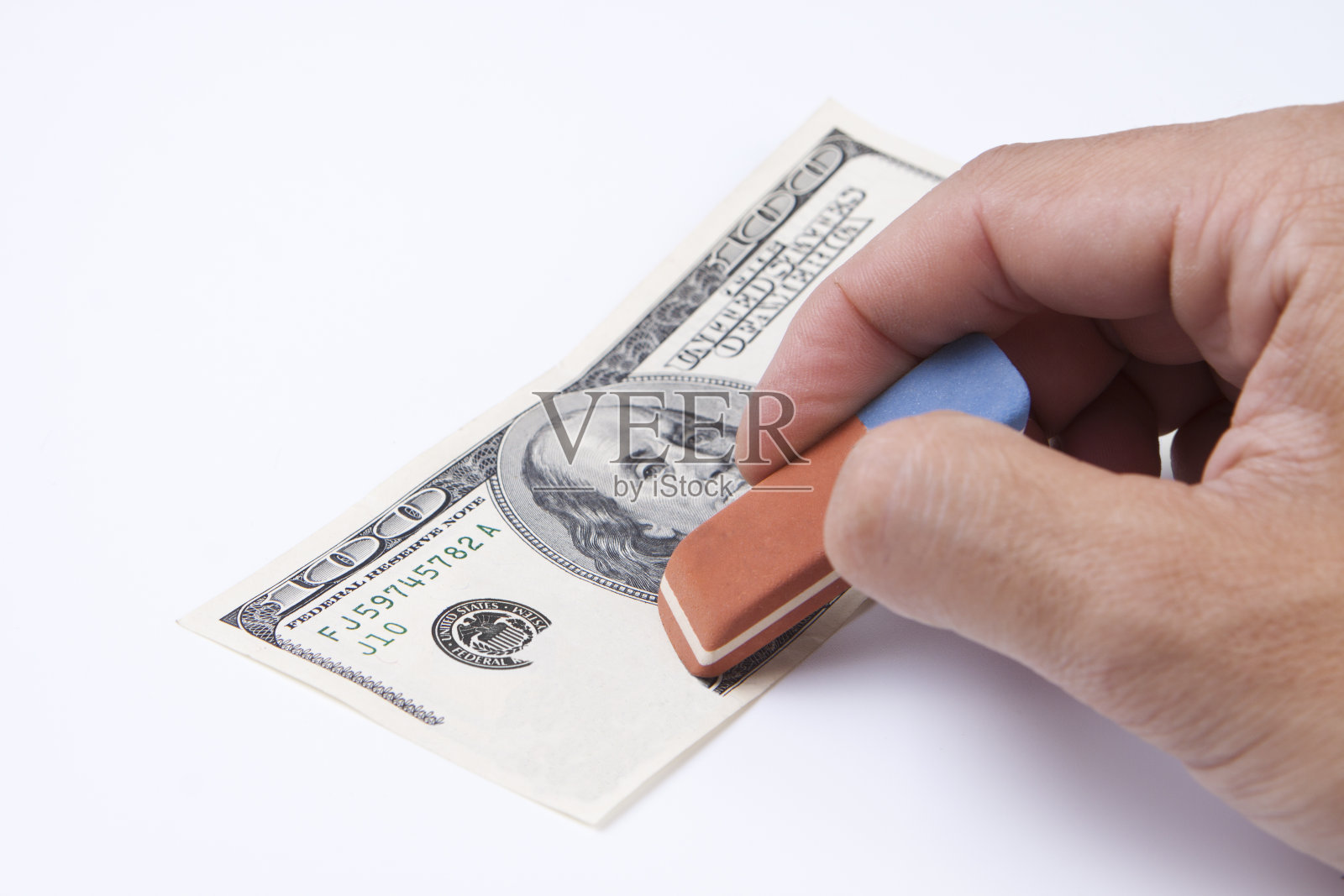 美元的橡皮擦照片摄影图片