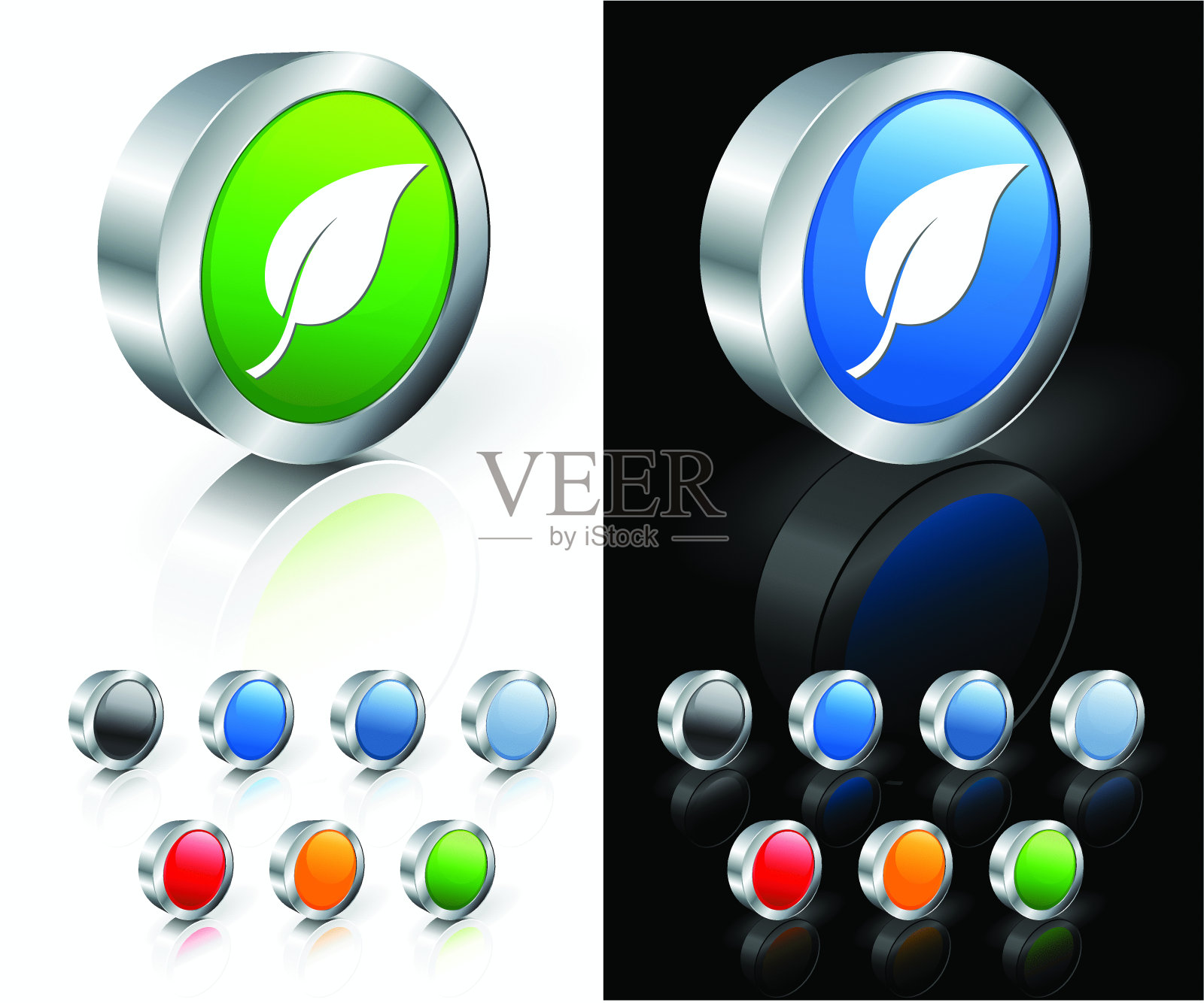 优雅的叶子3D版税免费矢量艺术设计元素图片