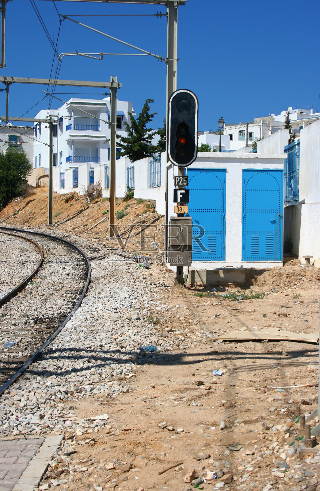 突尼斯铁路照片摄影图片