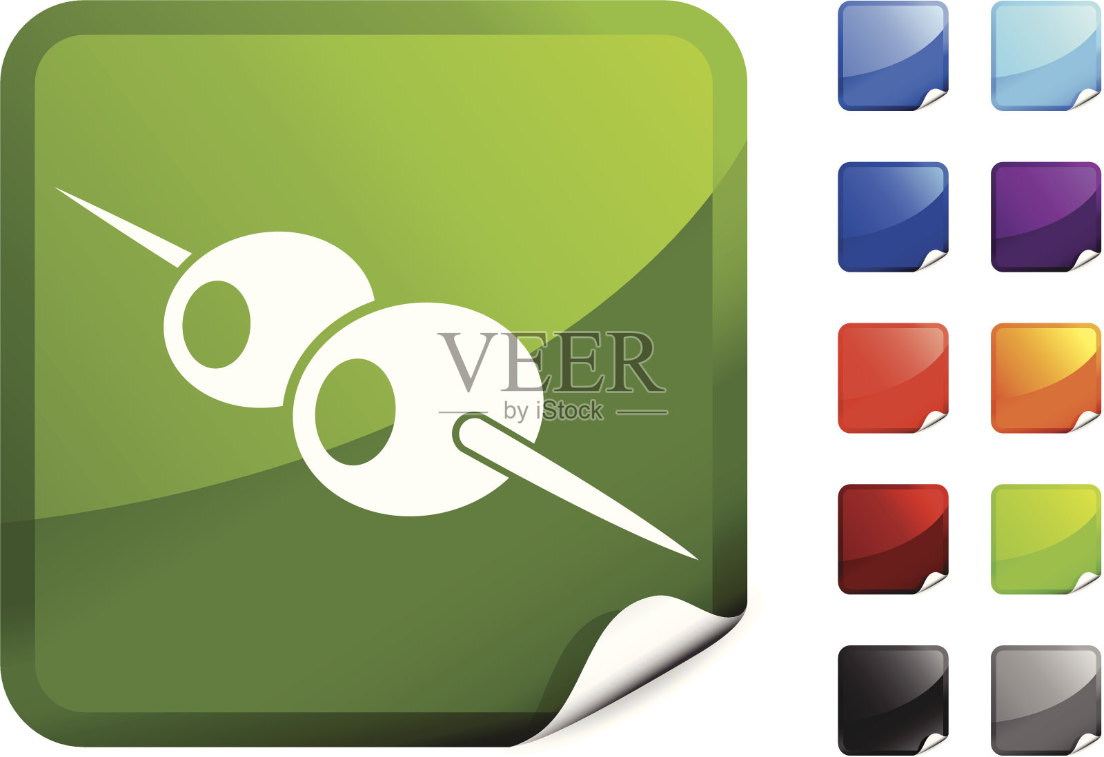 橄榄和牙签互联网版税免费矢量艺术插画图片素材