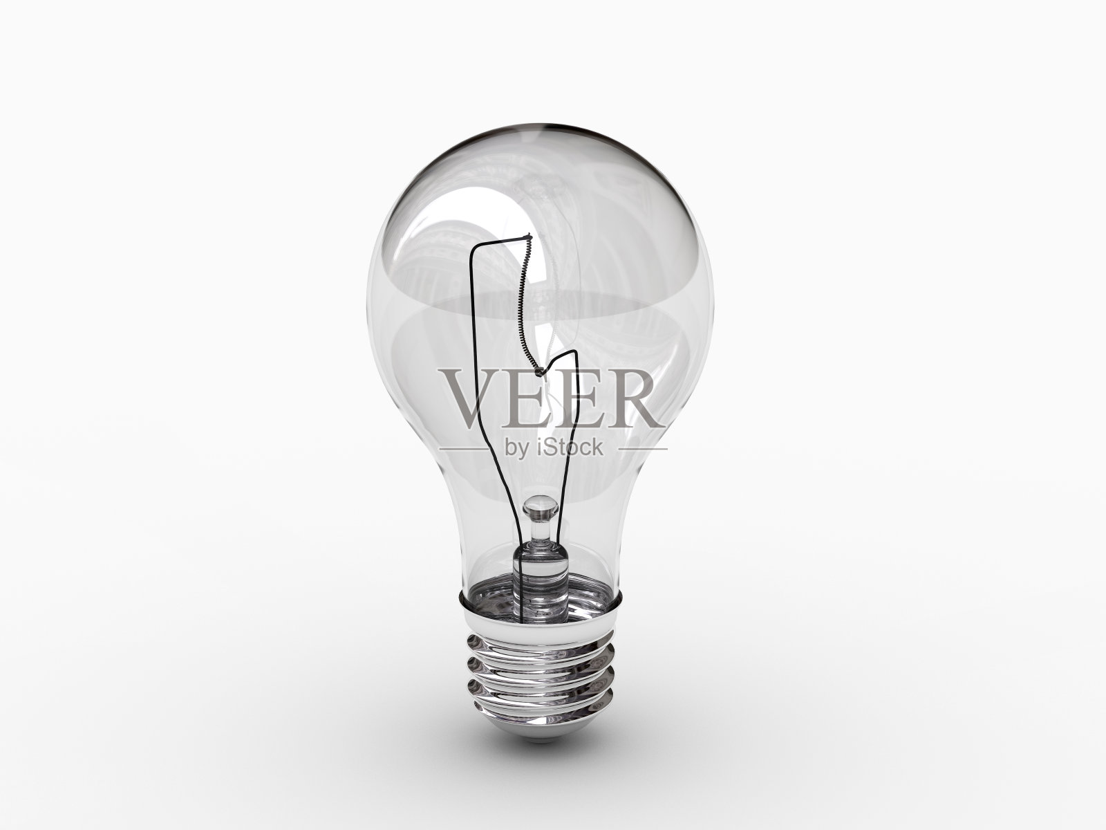 白底上的灯泡照片摄影图片