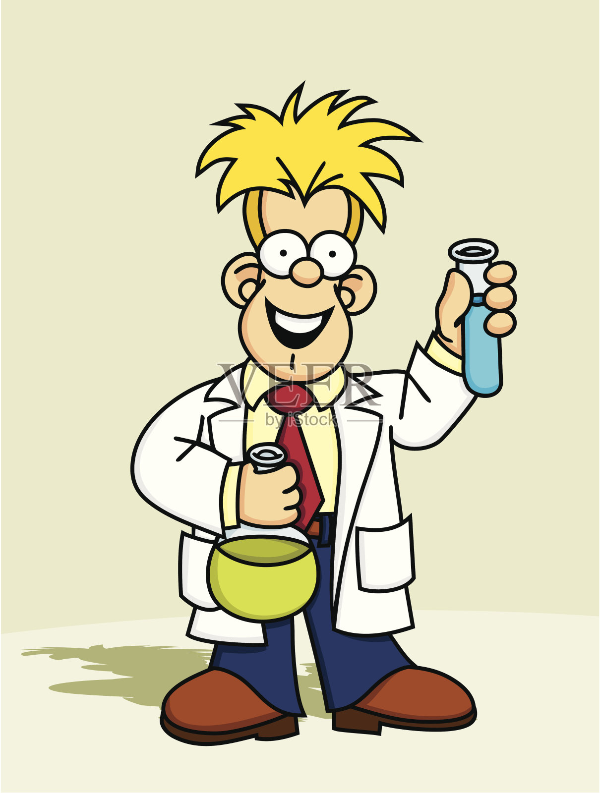 快乐的科学家插画图片素材