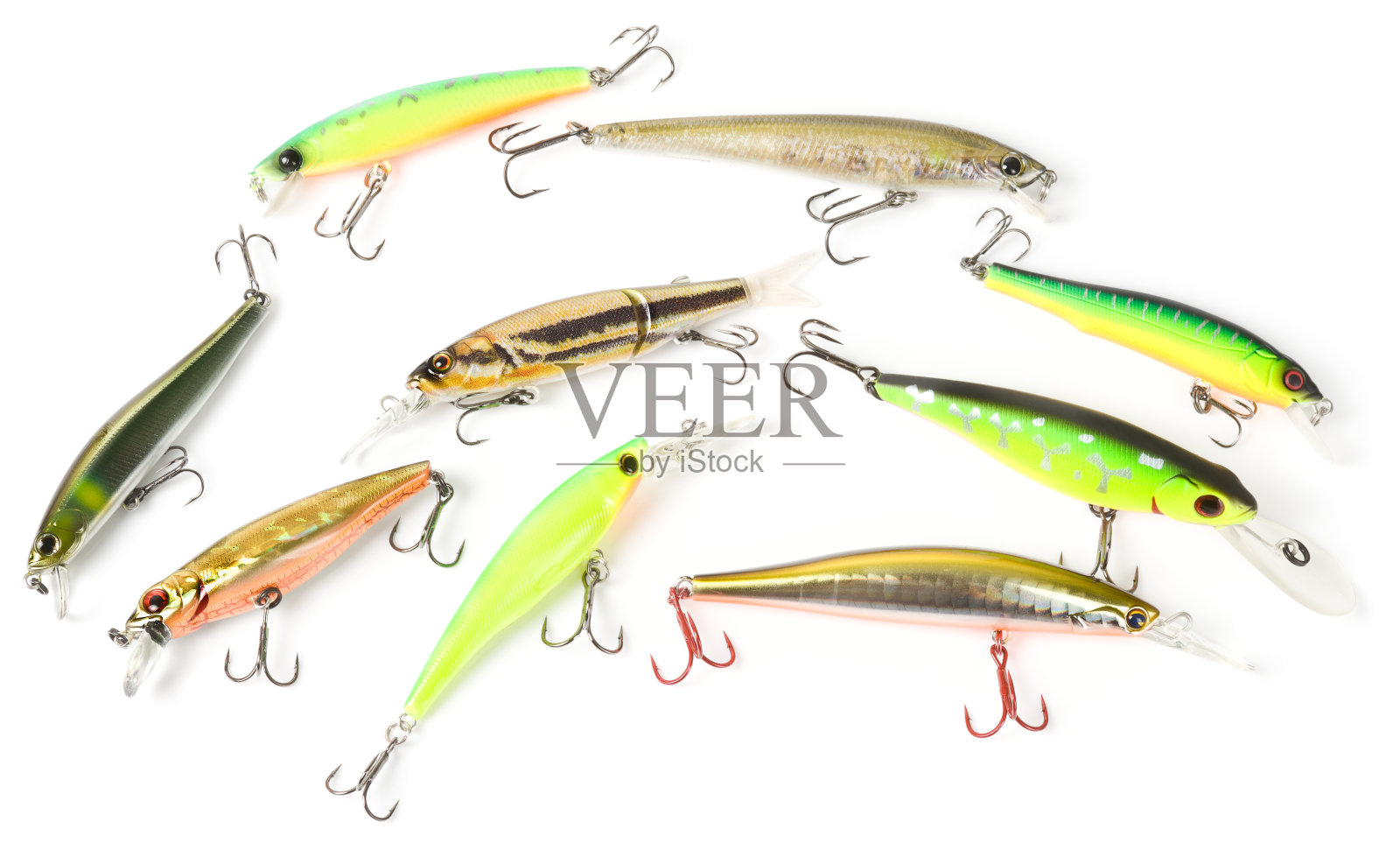 一套塑料鱼饵照片摄影图片