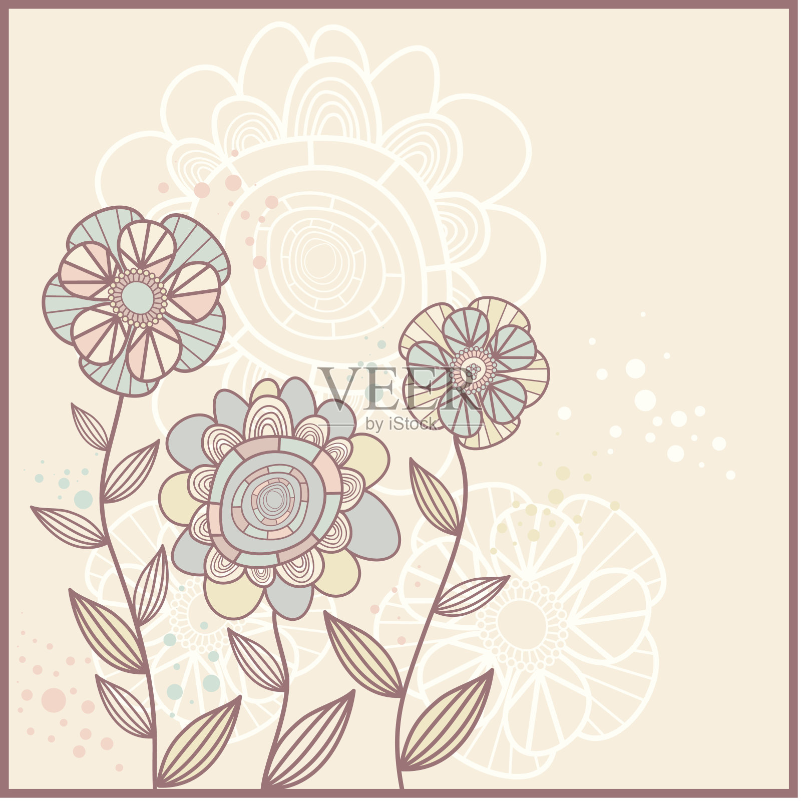 可爱的卡片插画图片素材