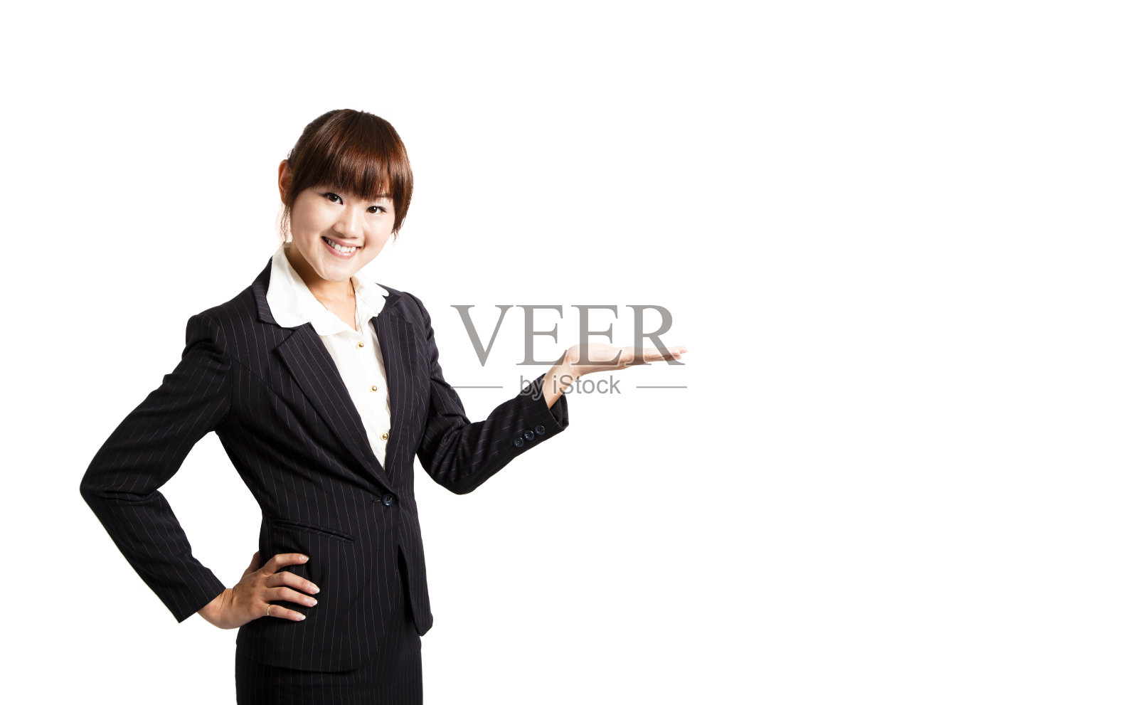 年轻微笑的亚洲女商人照片摄影图片