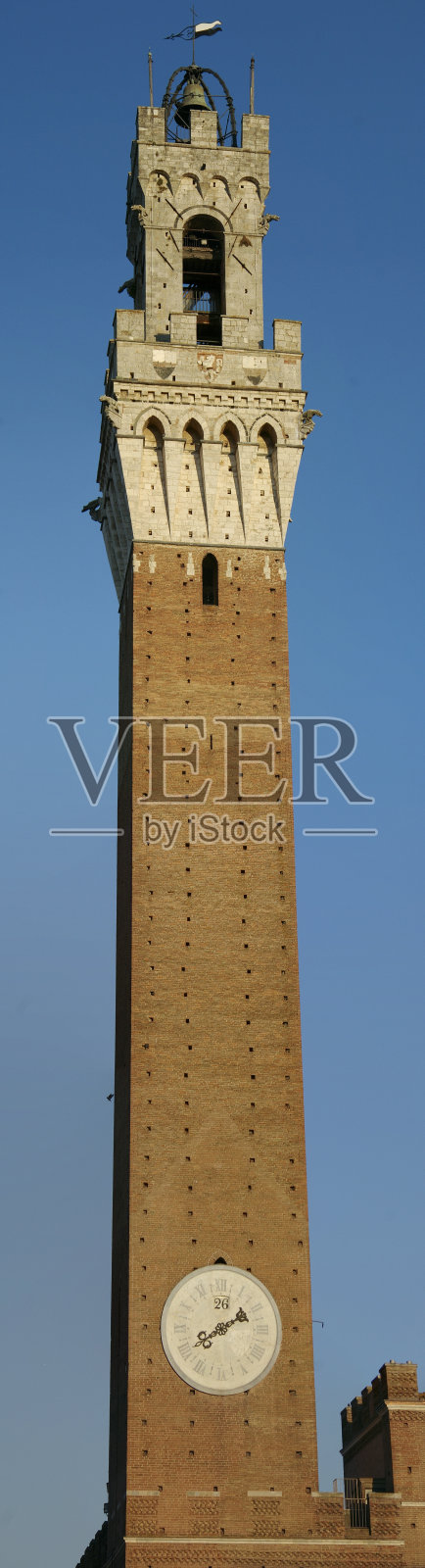 意大利锡耶纳palazzo publico的塔楼照片摄影图片