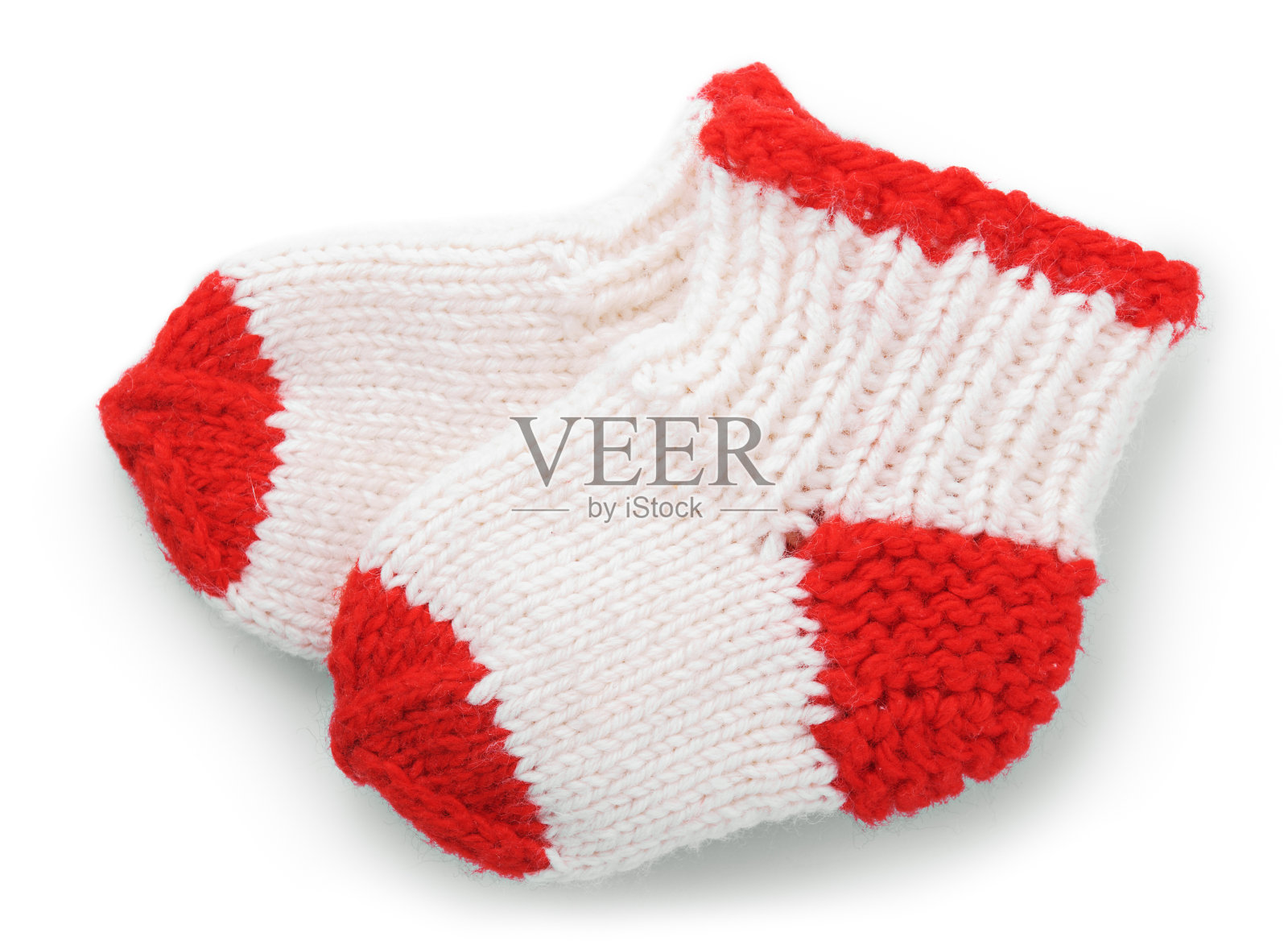 一双编织的袜子照片摄影图片