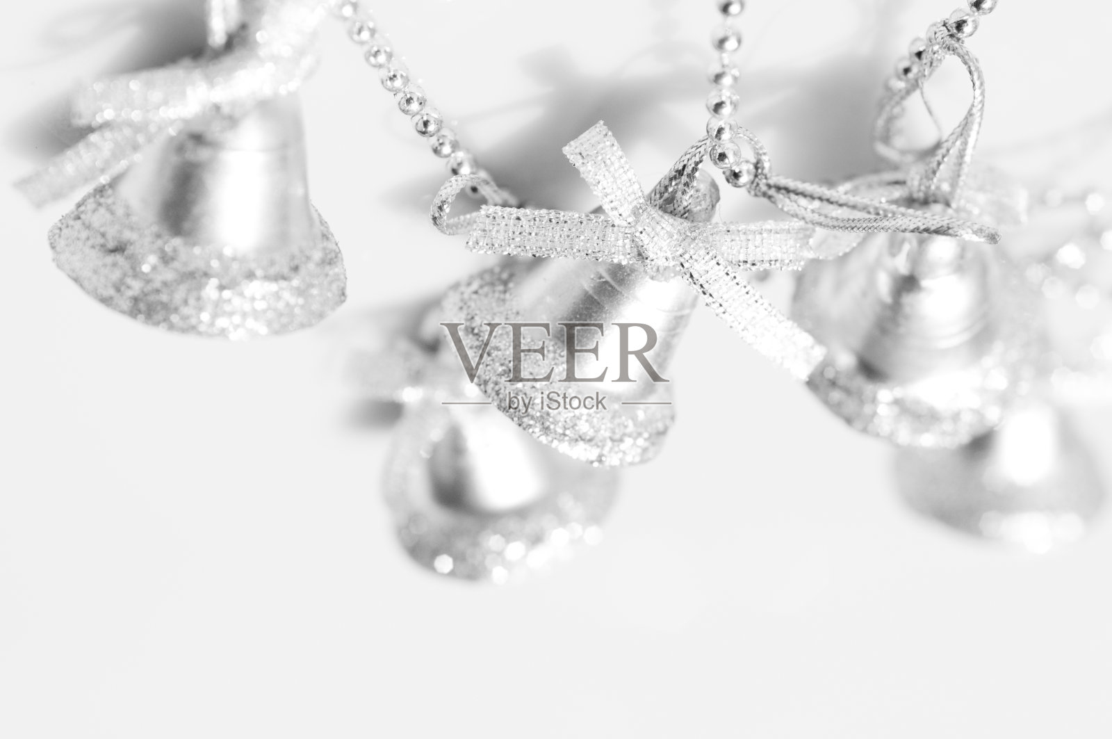 圣诞的银铃背景照片摄影图片