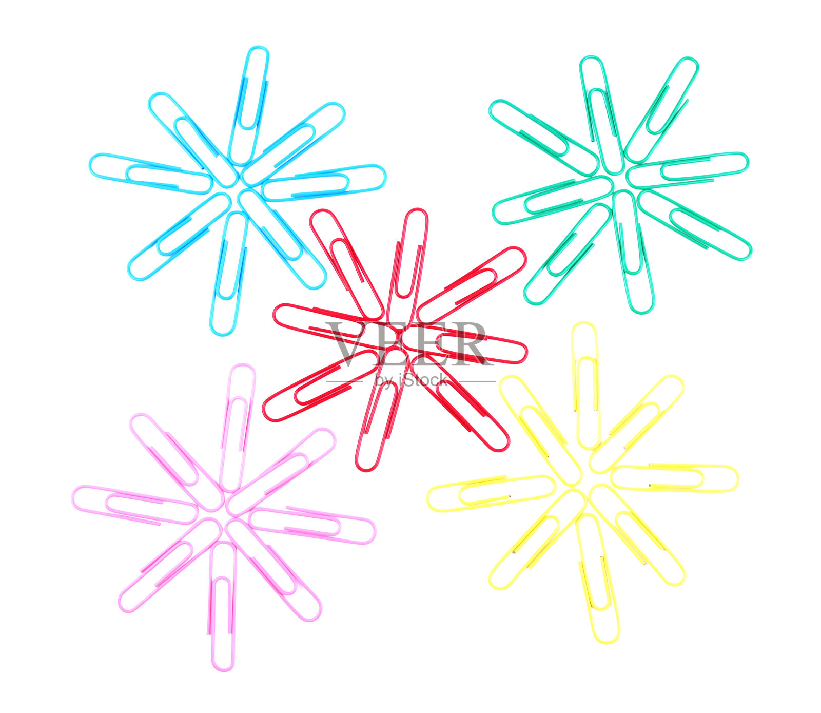 彩色的雪花照片摄影图片