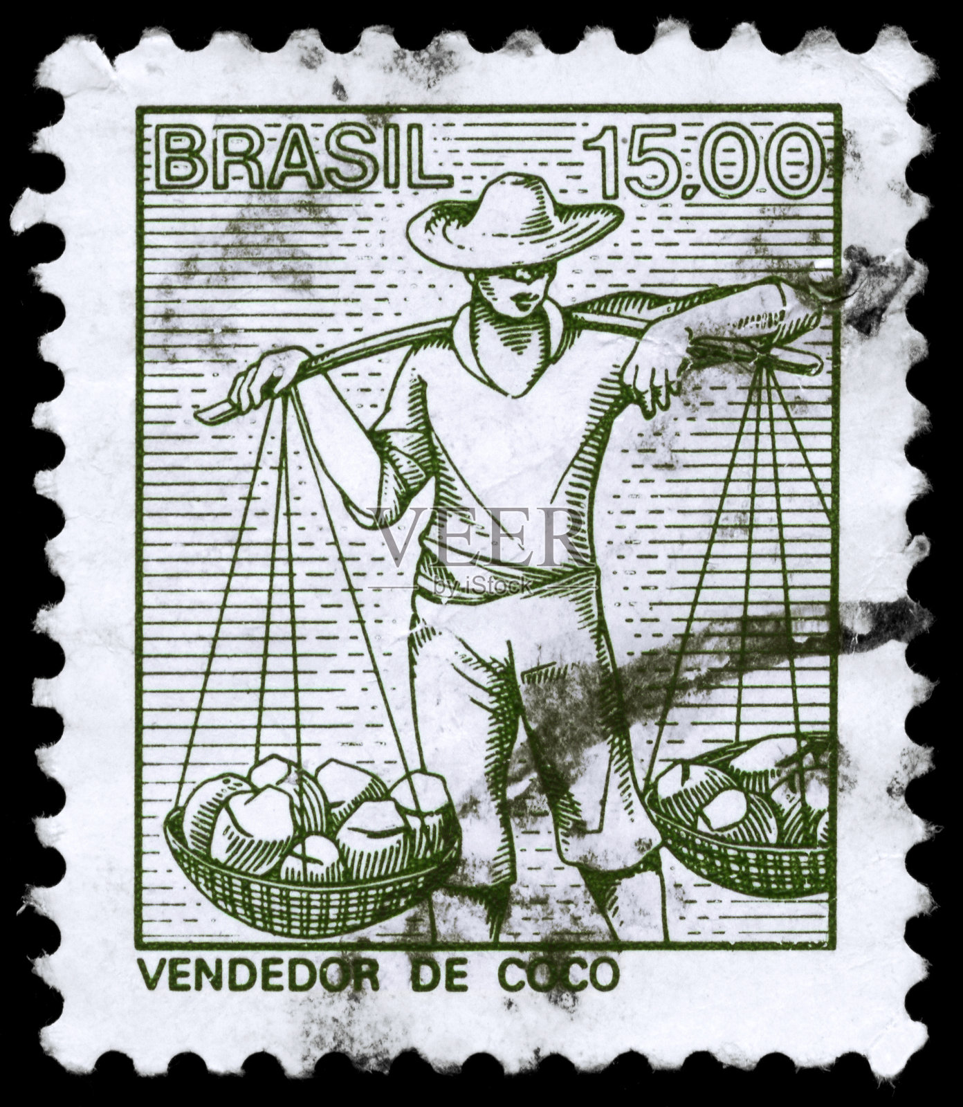 椰子卖方插画图片素材