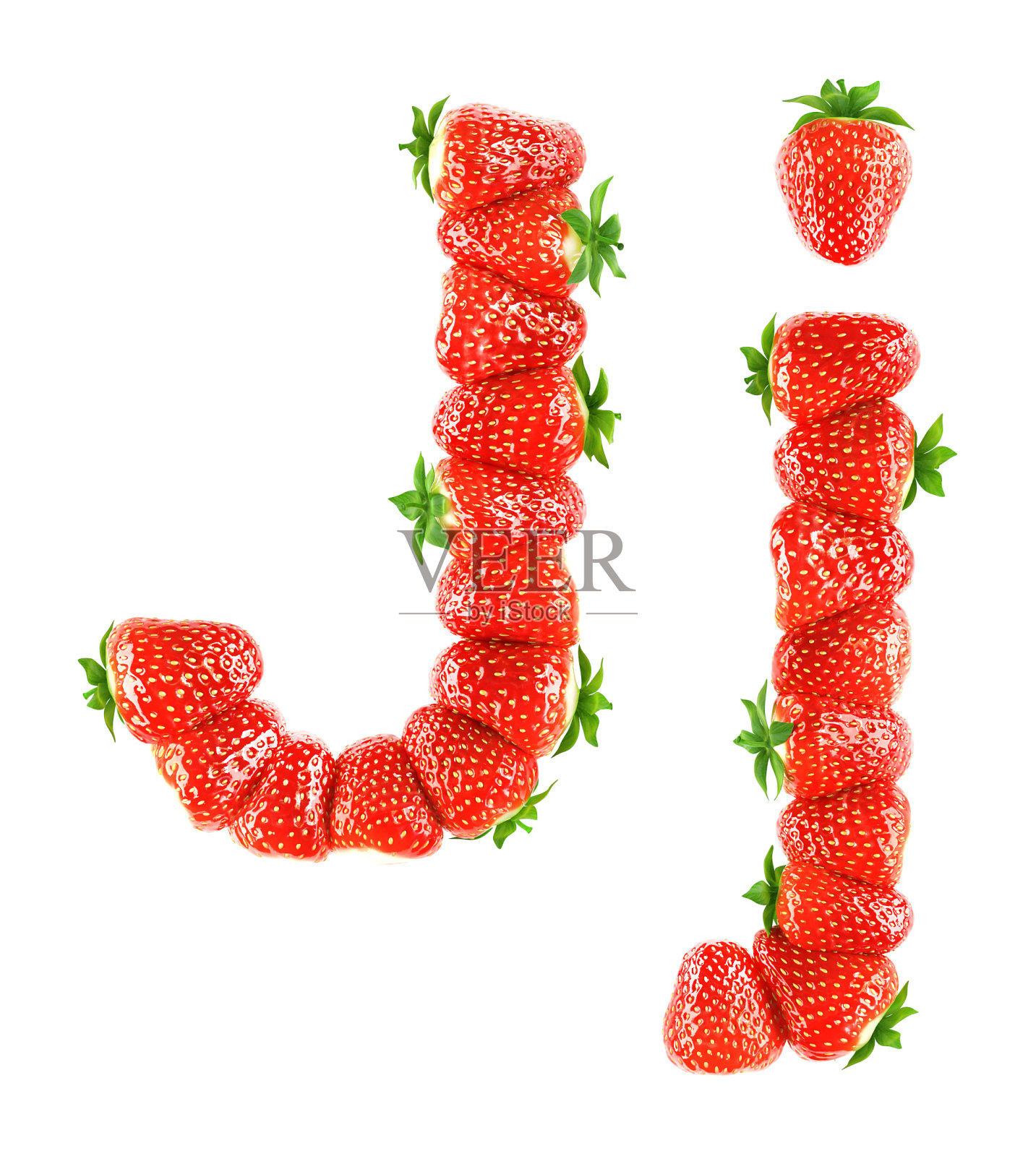 草莓字母- J照片摄影图片