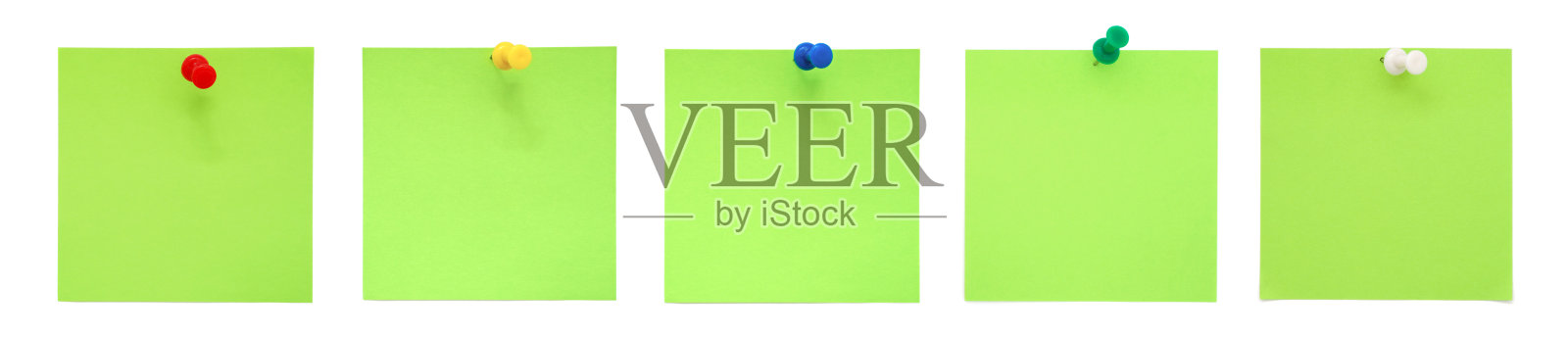 带图钉的绿色便利贴照片摄影图片