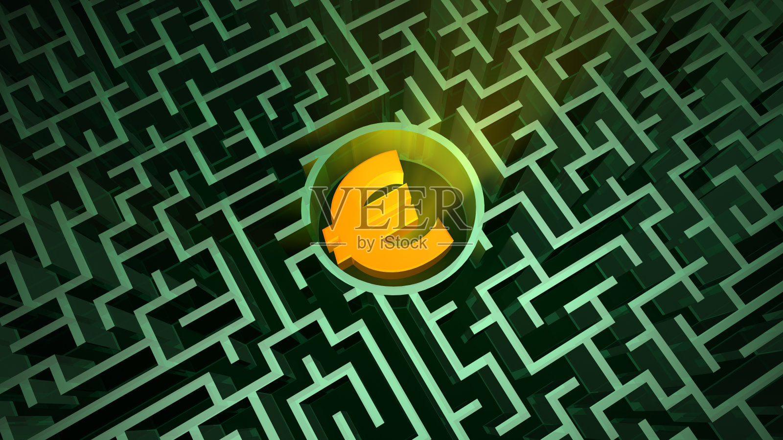 迷宫中的欧元照片摄影图片