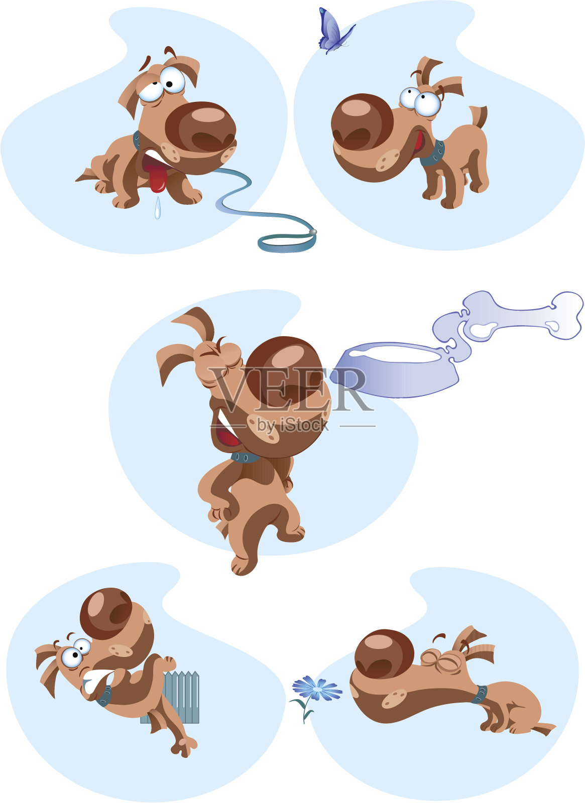 小狗插画图片素材