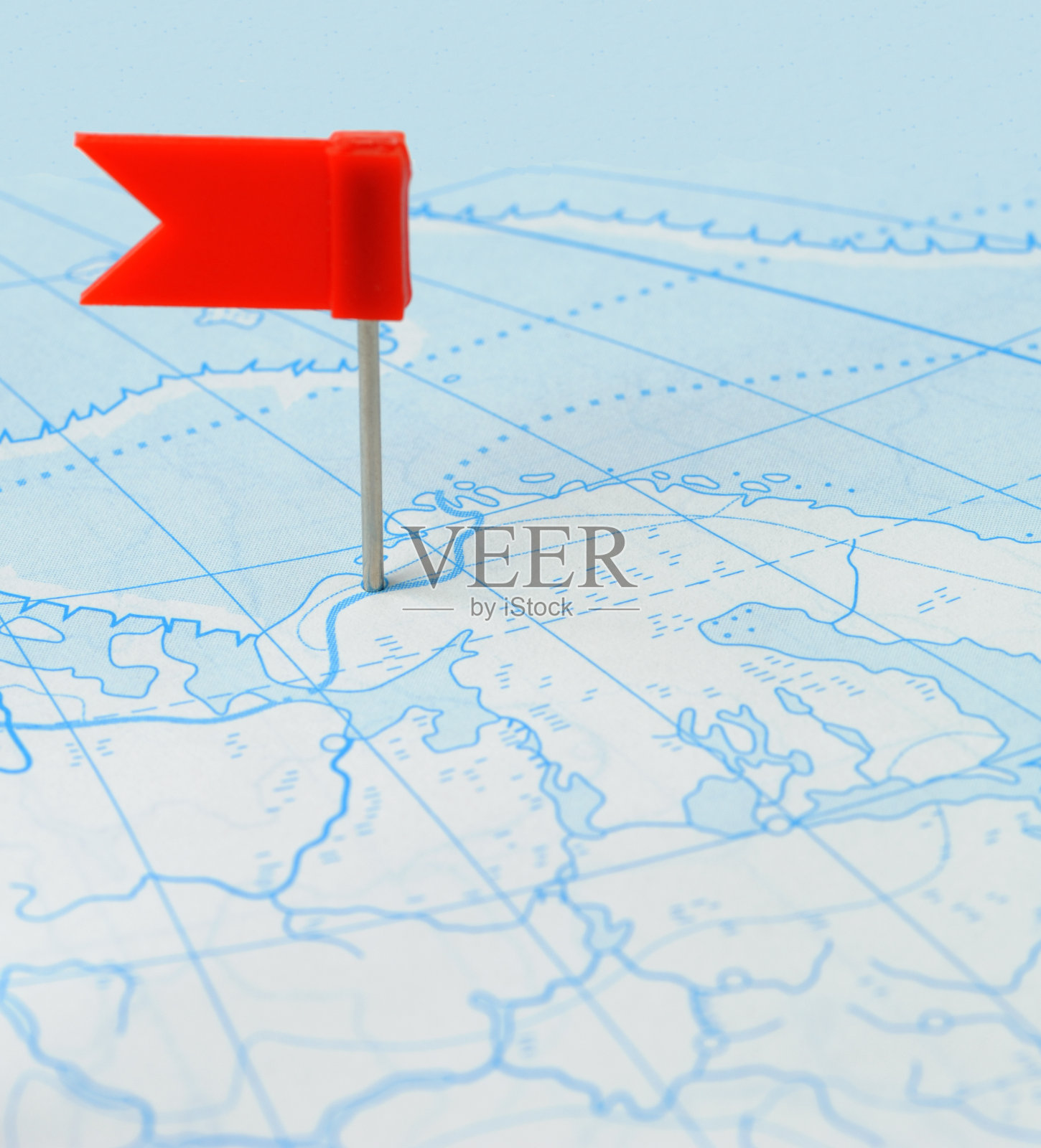 在地图上标记一个大头针照片摄影图片