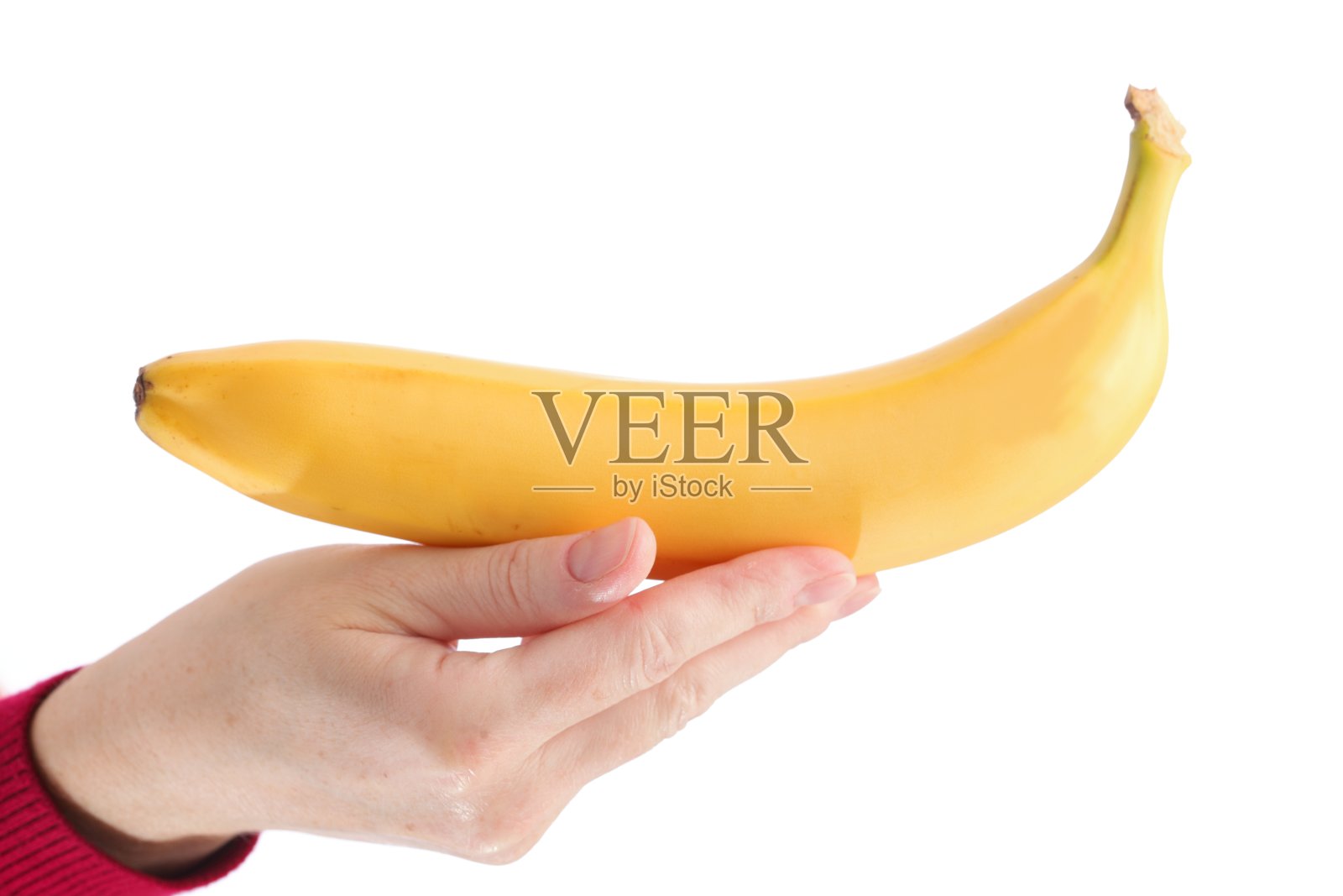 在白色背景上孤立的香蕉照片摄影图片