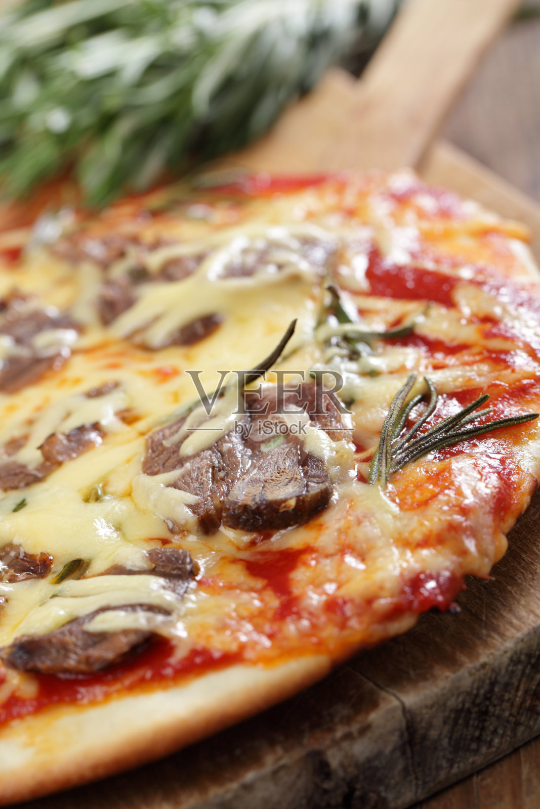 羊肉披萨照片摄影图片
