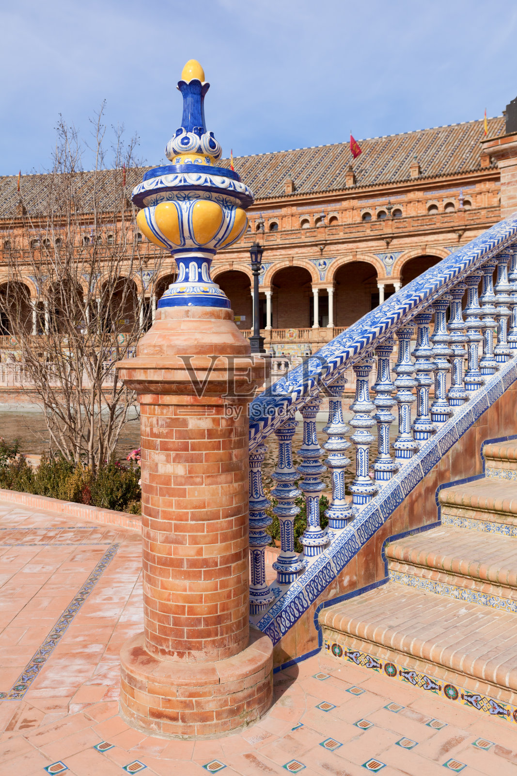 塞维利亚的西班牙广场照片摄影图片