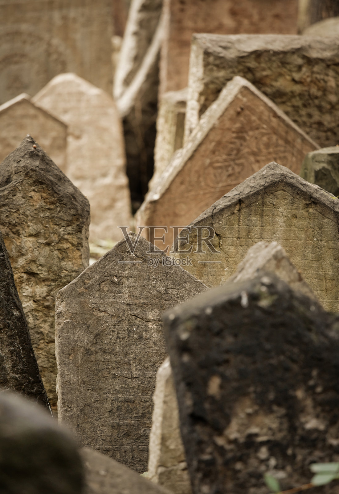 老犹太墓碑照片摄影图片