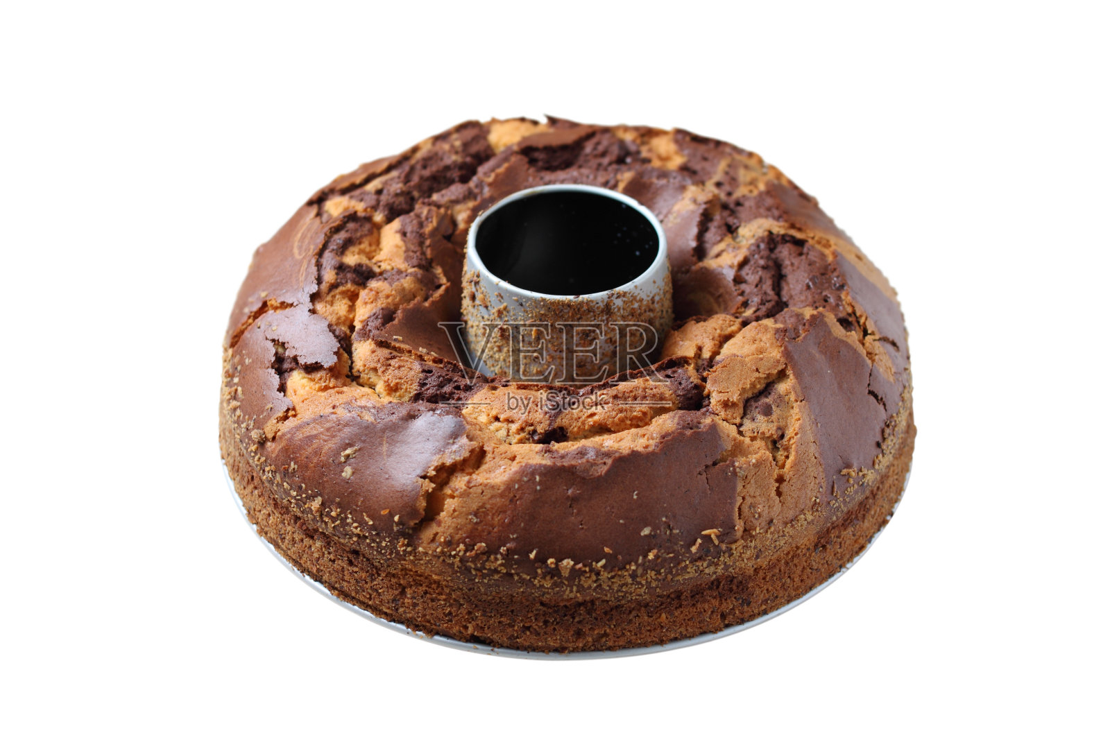 大理石蛋糕孤立在白色照片摄影图片