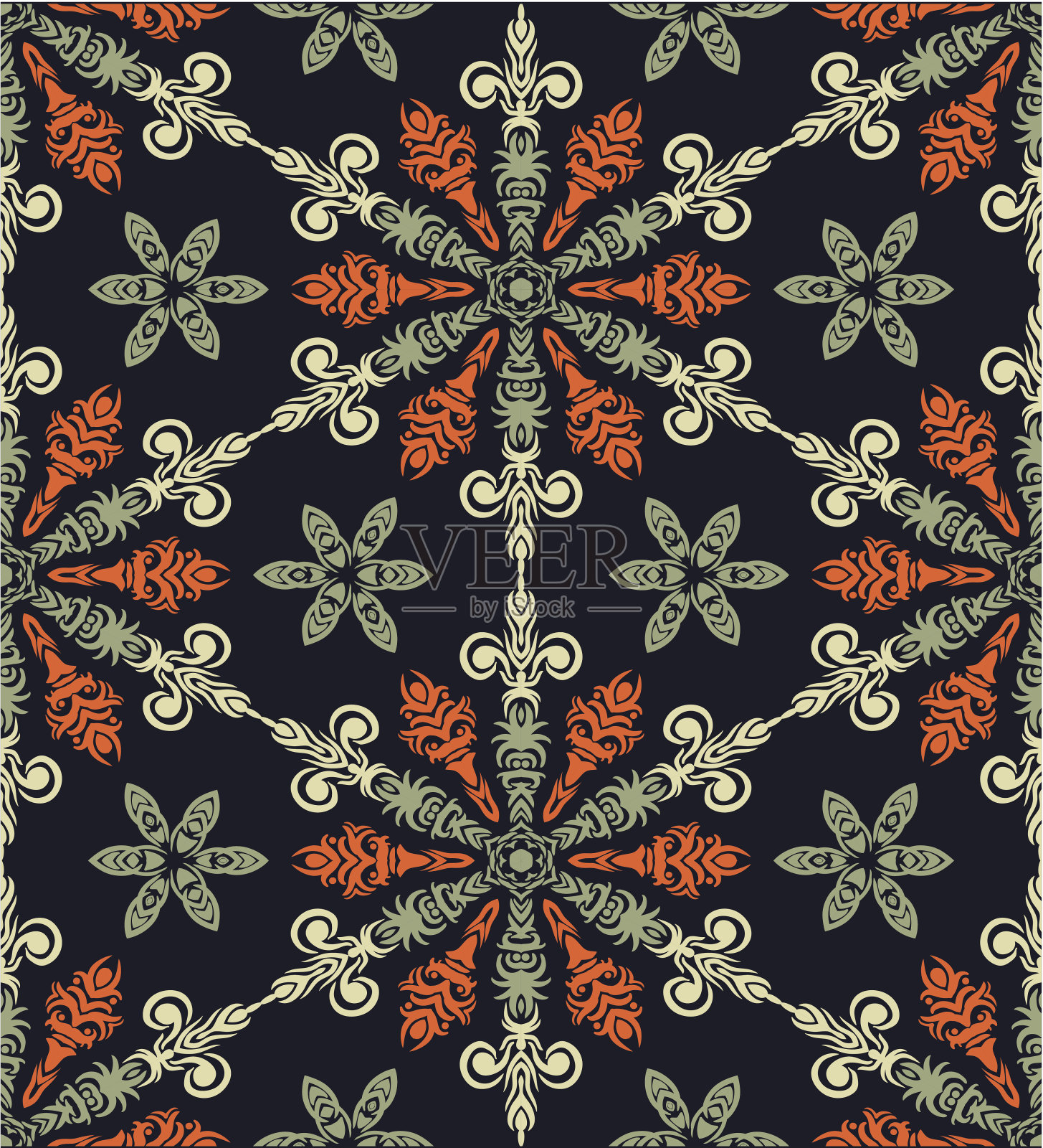 丰富多彩的无缝模式插画图片素材