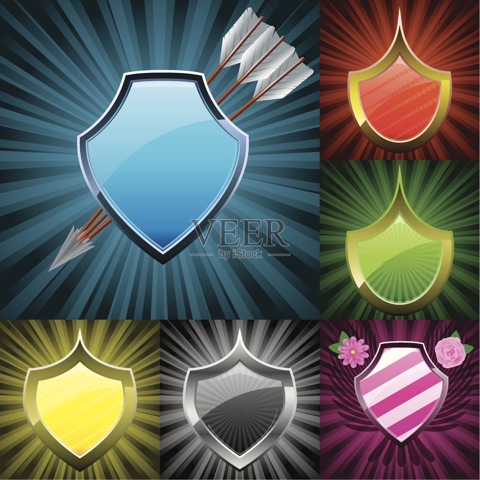 的盾牌插画图片素材