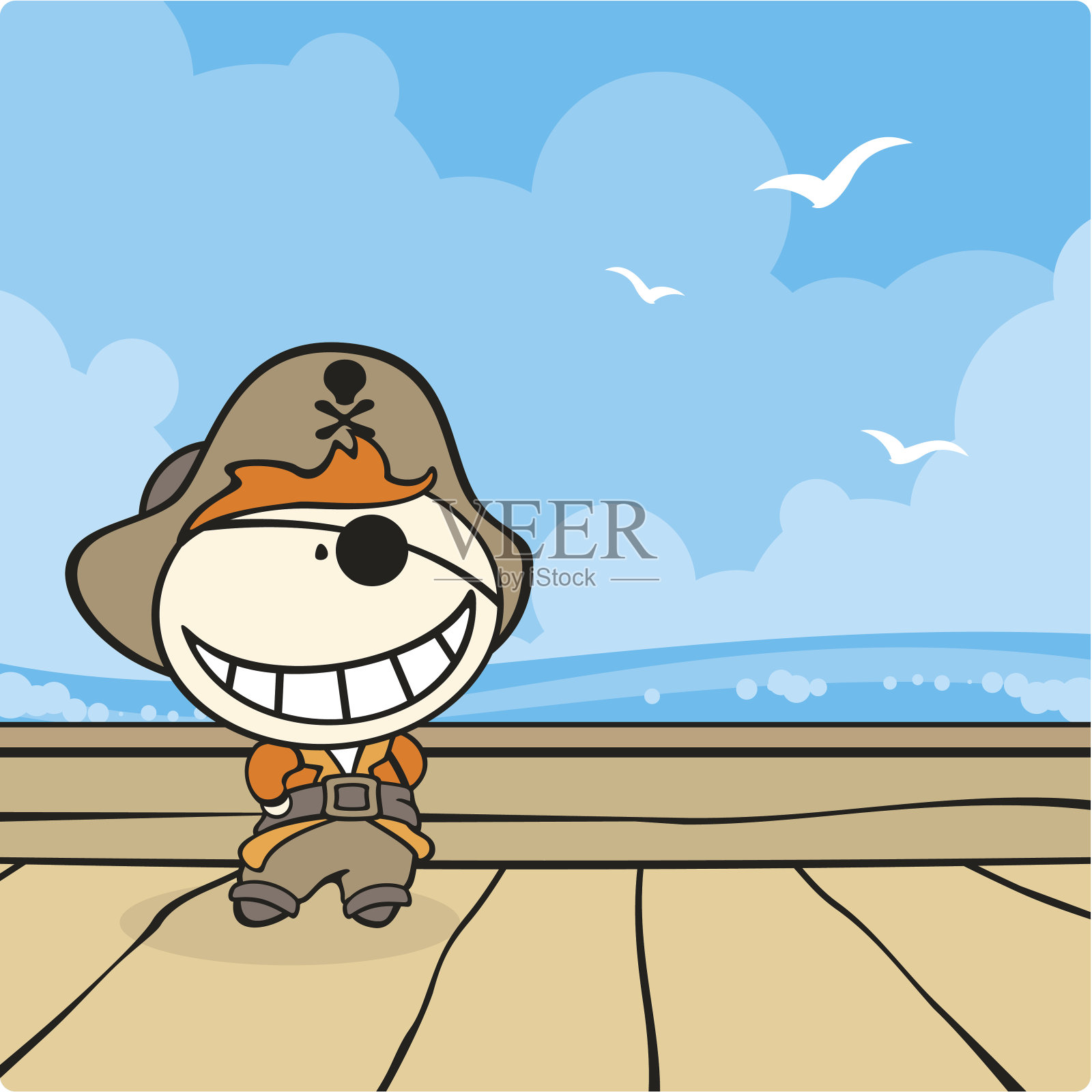 海盗船长设计元素图片