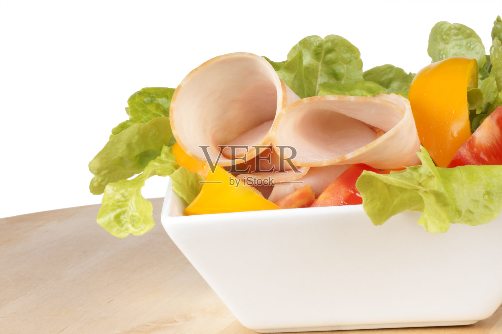 烤火鸡拌沙拉照片摄影图片