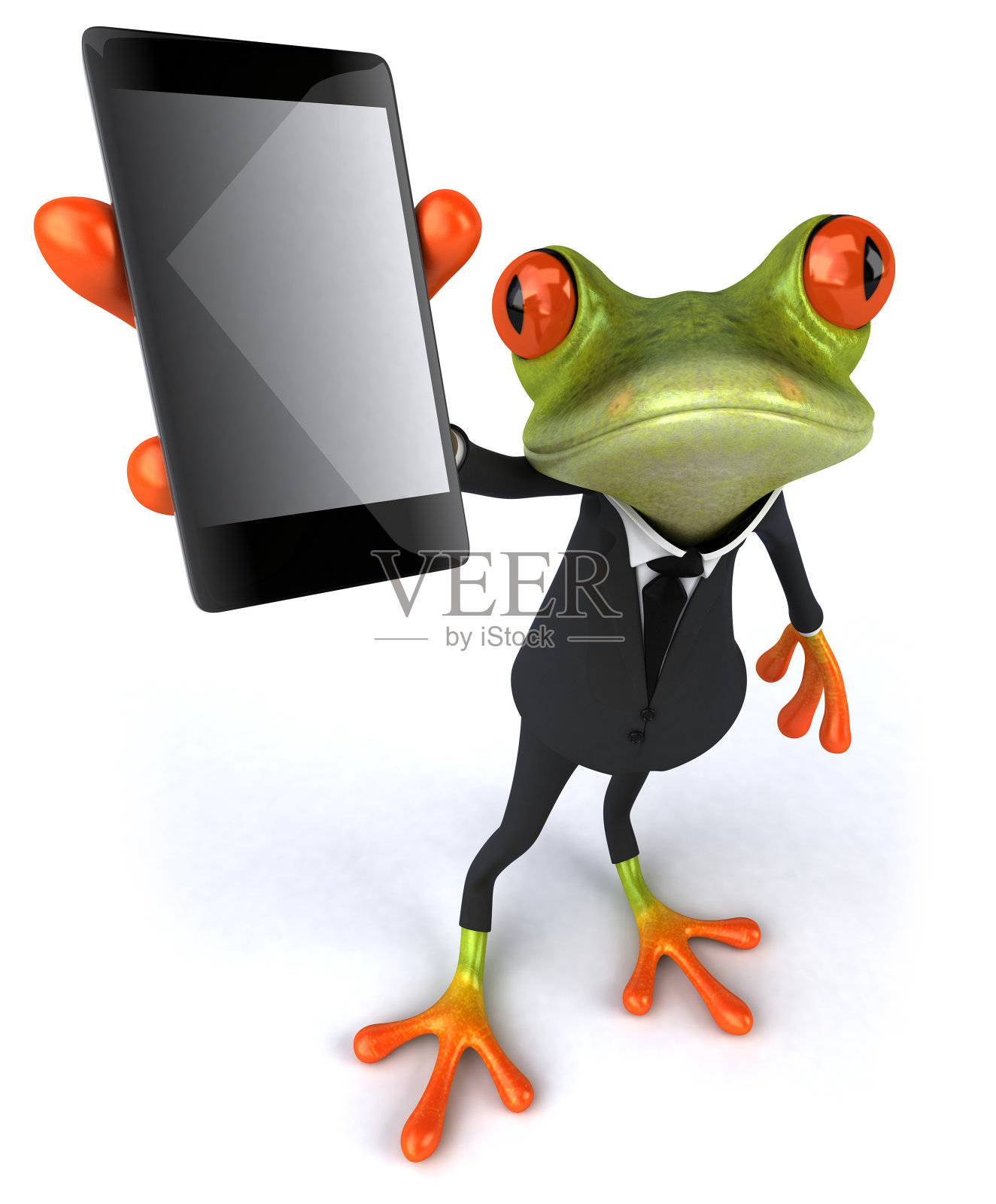 业务的青蛙插画图片素材