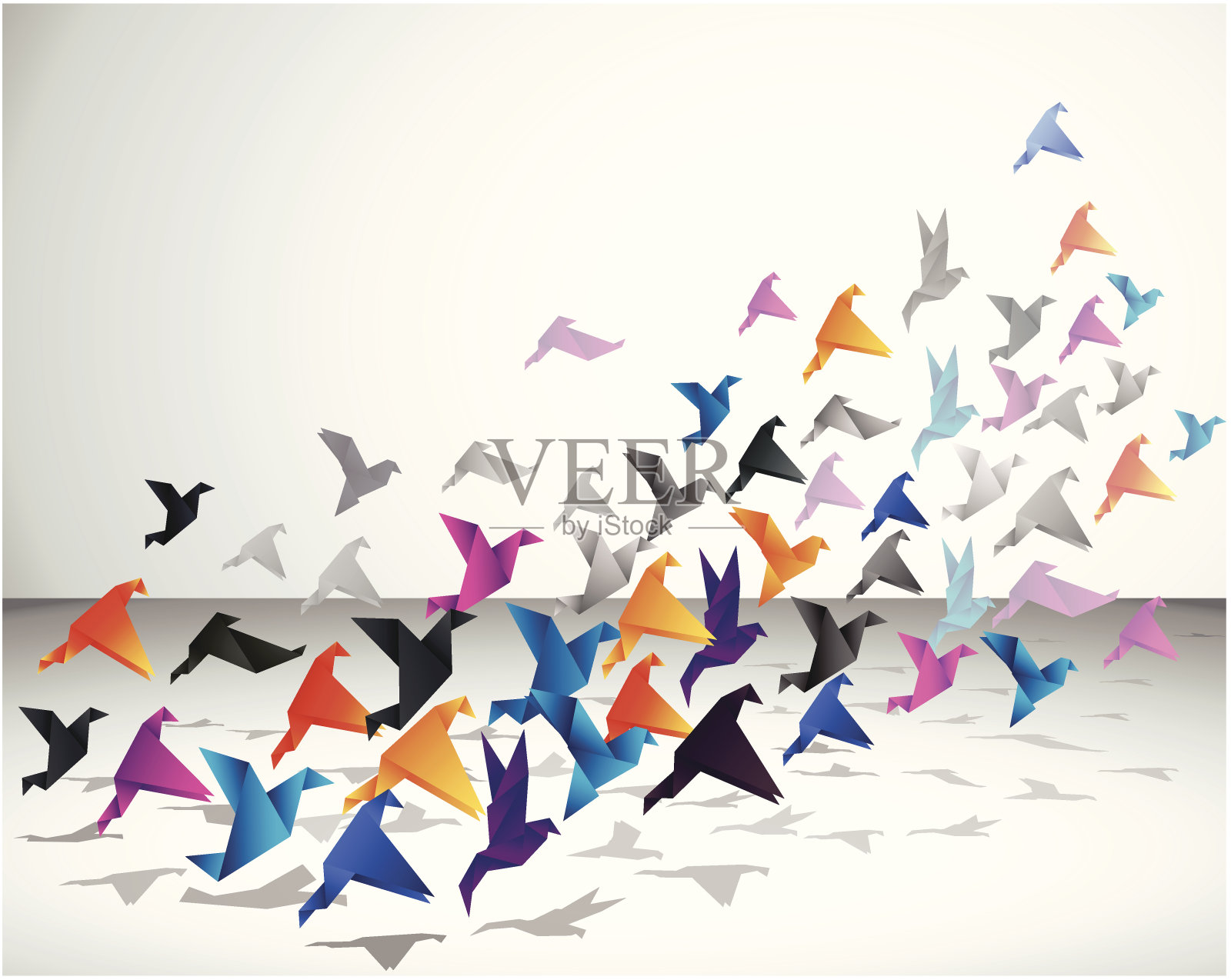 室内飞行。插画图片素材