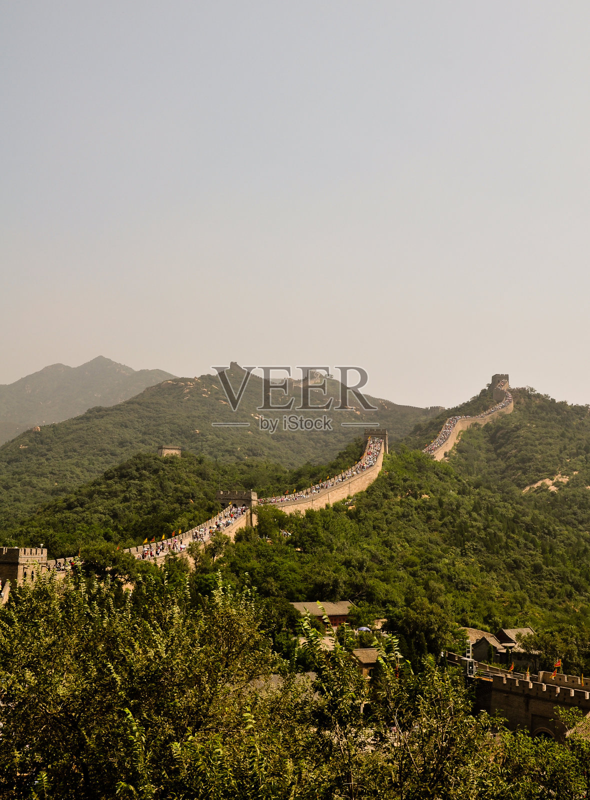 八达岭长城的一段照片摄影图片