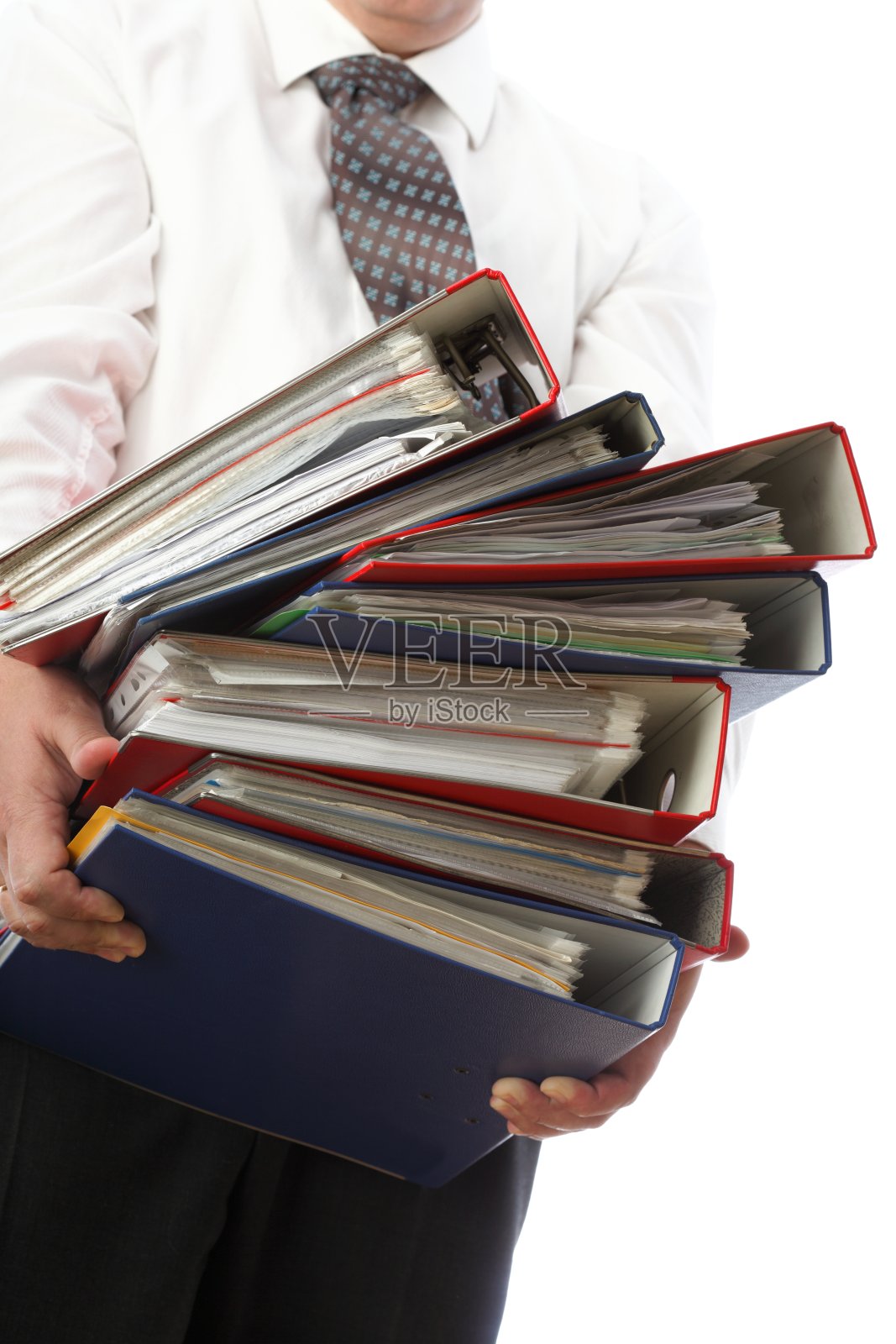拿着一堆文件夹的人-孤立照片摄影图片