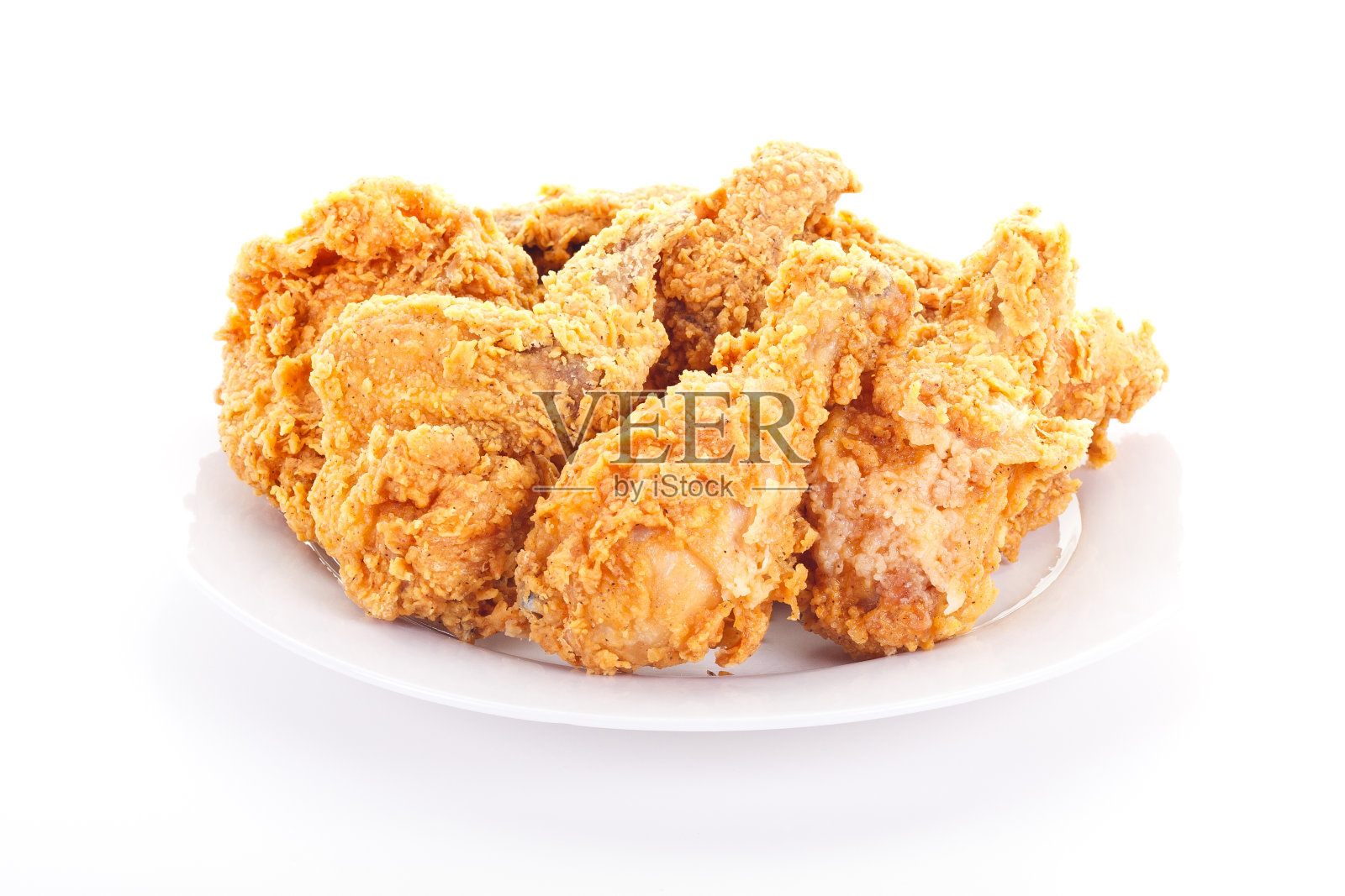 一盘脆炸鸡照片摄影图片