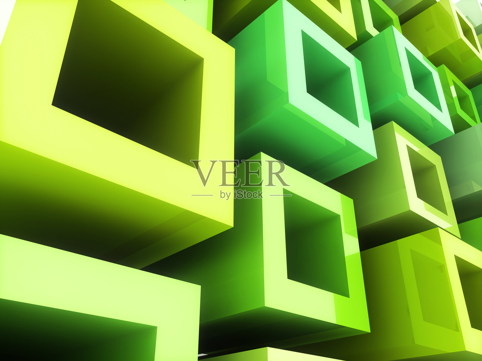 几何绿框背景照片摄影图片