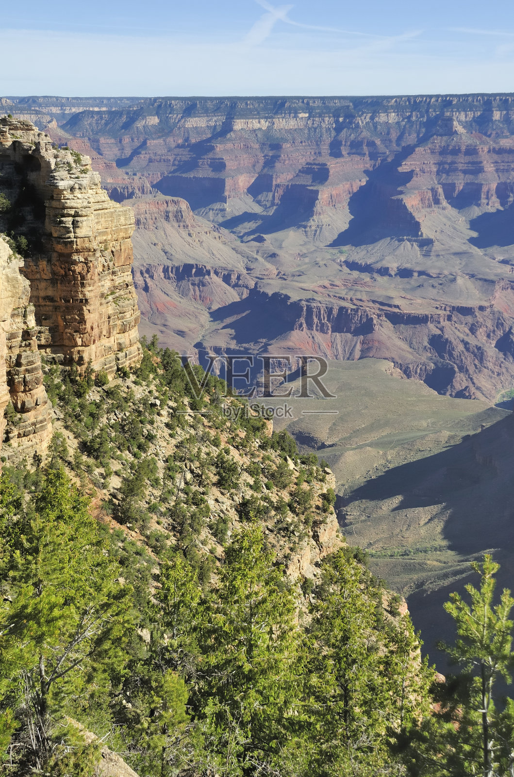 大峡谷的斜角视图照片摄影图片