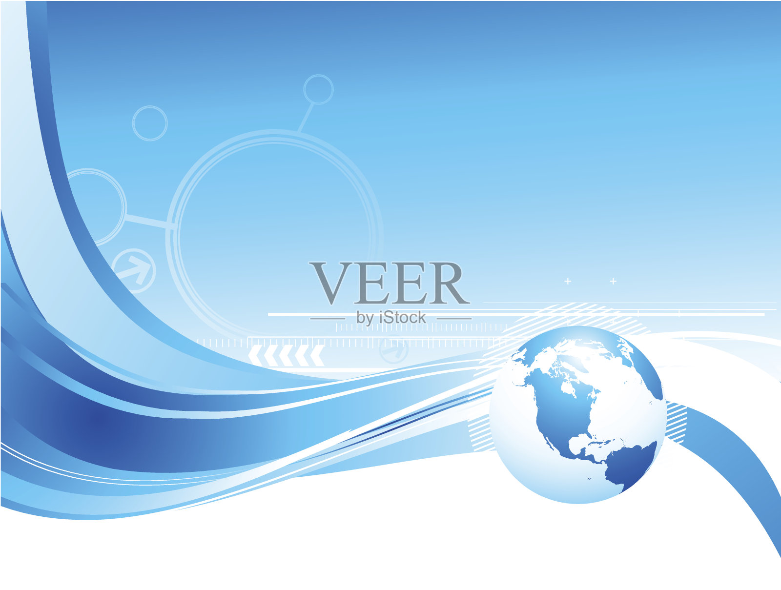 蓝色抽象条纹插画图片素材