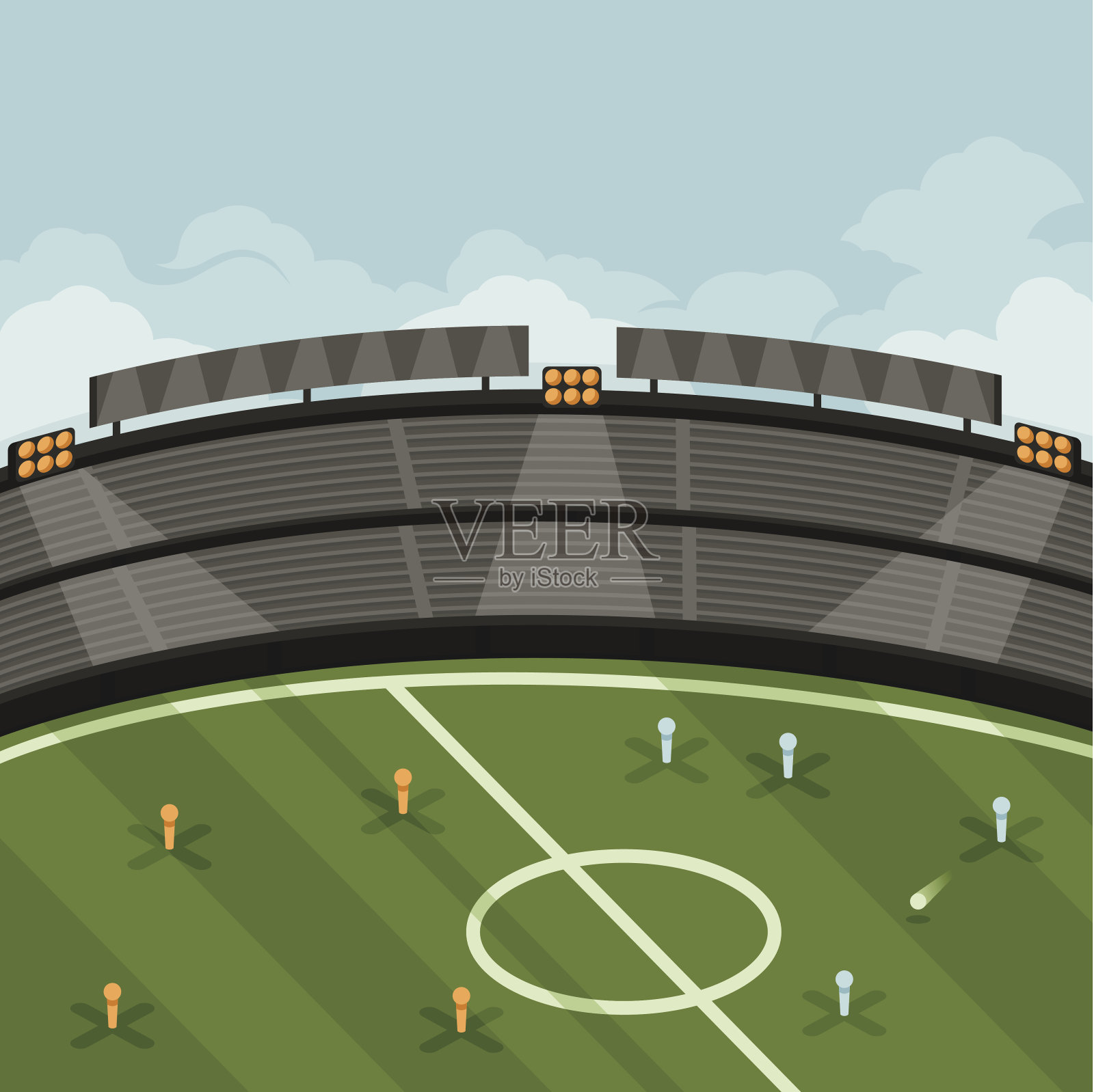足球场插画图片素材