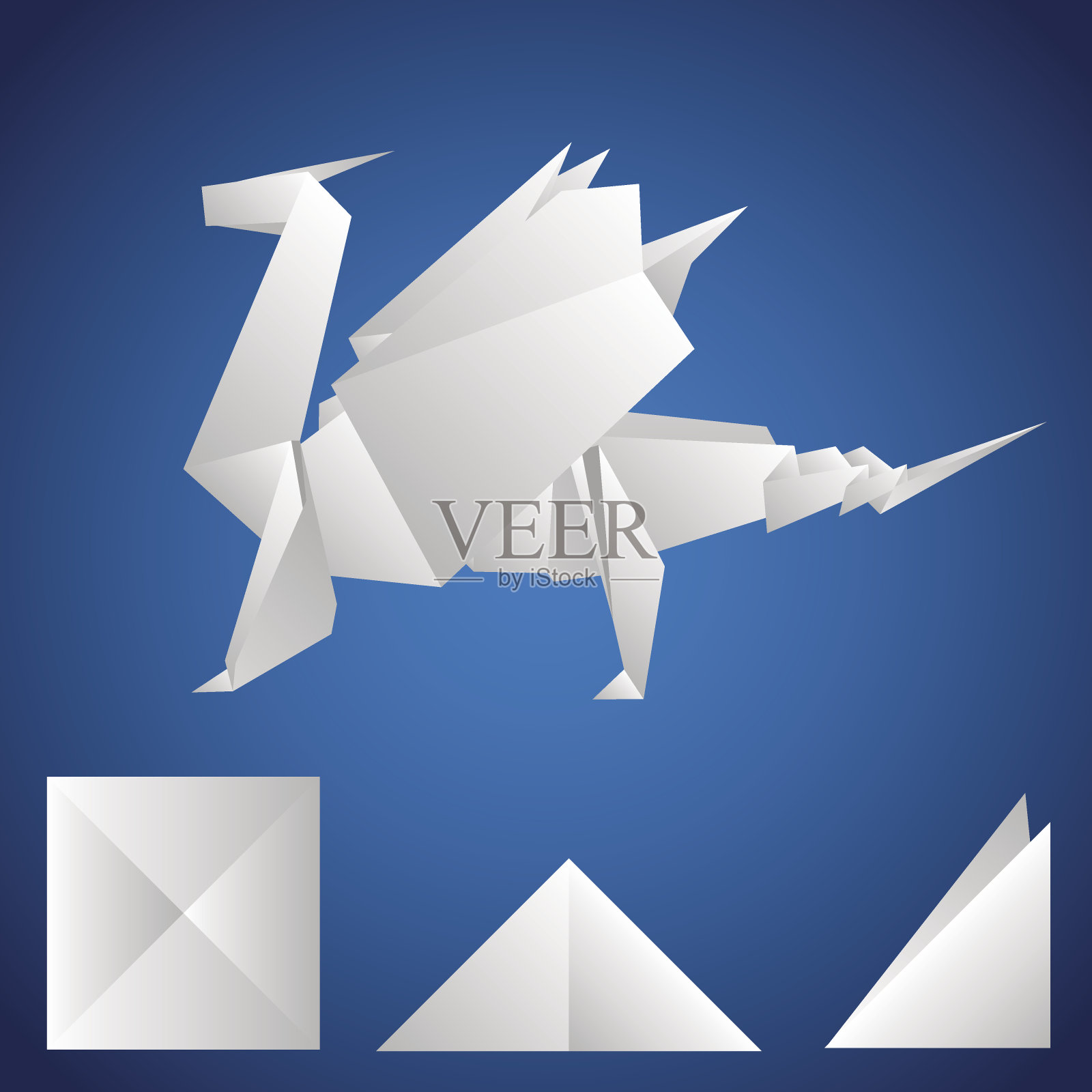 纸龙插画图片素材