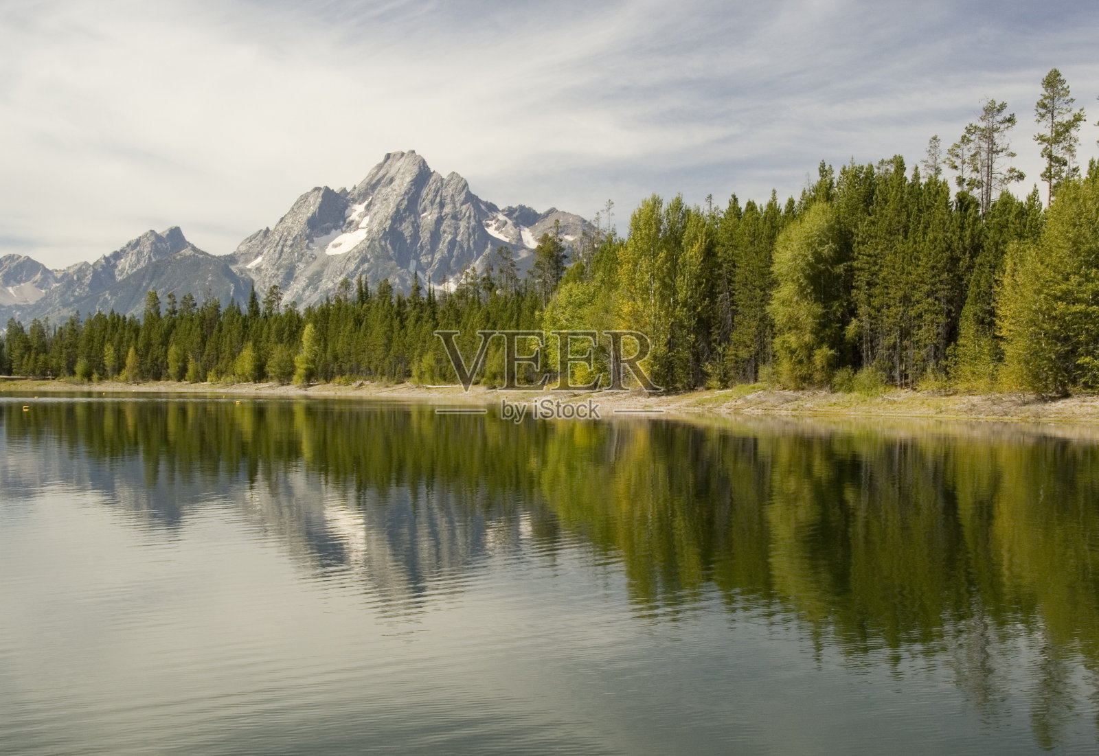 杰克逊湖的大提顿照片摄影图片