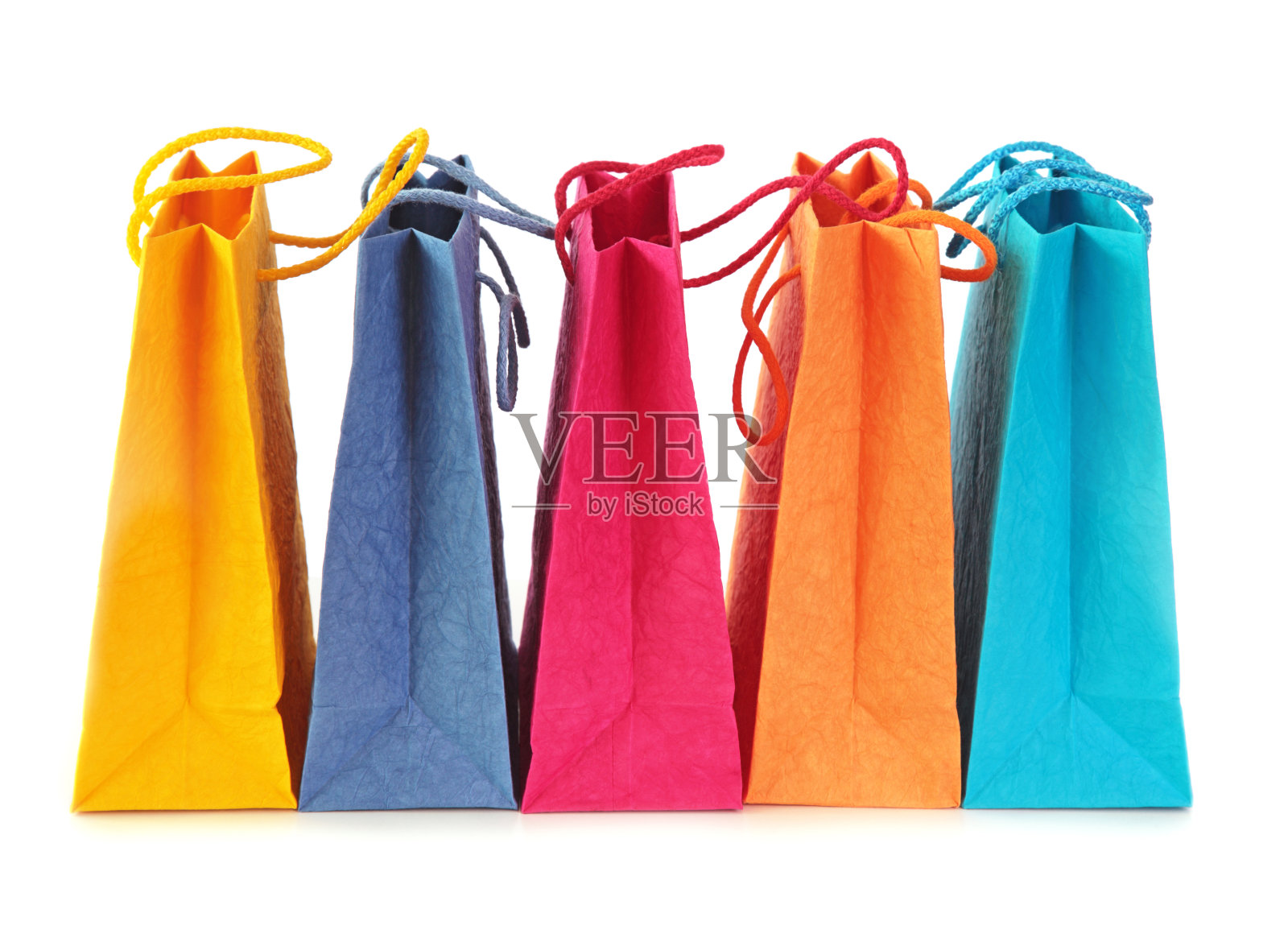 五彩缤纷的购物袋照片摄影图片
