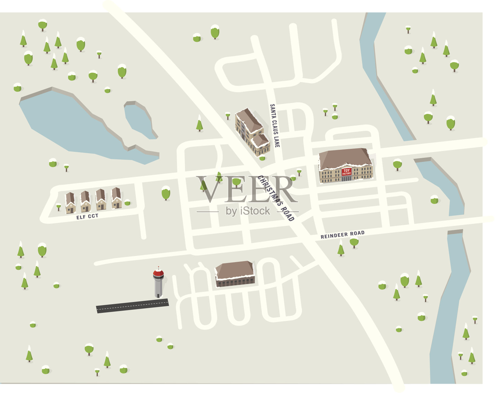 北极地图插画图片素材