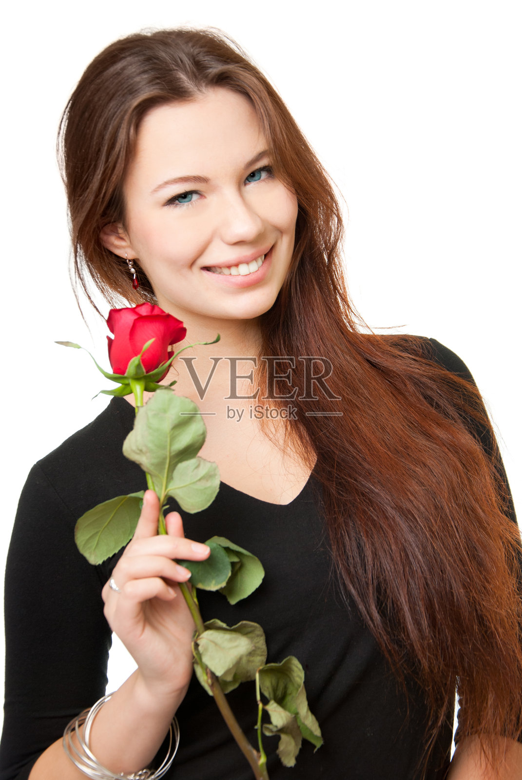 一个美丽女孩的肖像照片摄影图片