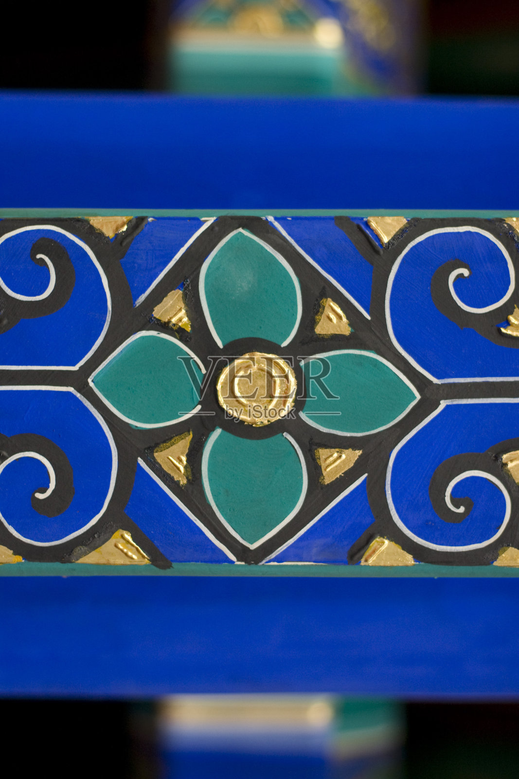 道教寺庙中丰富多彩的图案细节照片摄影图片