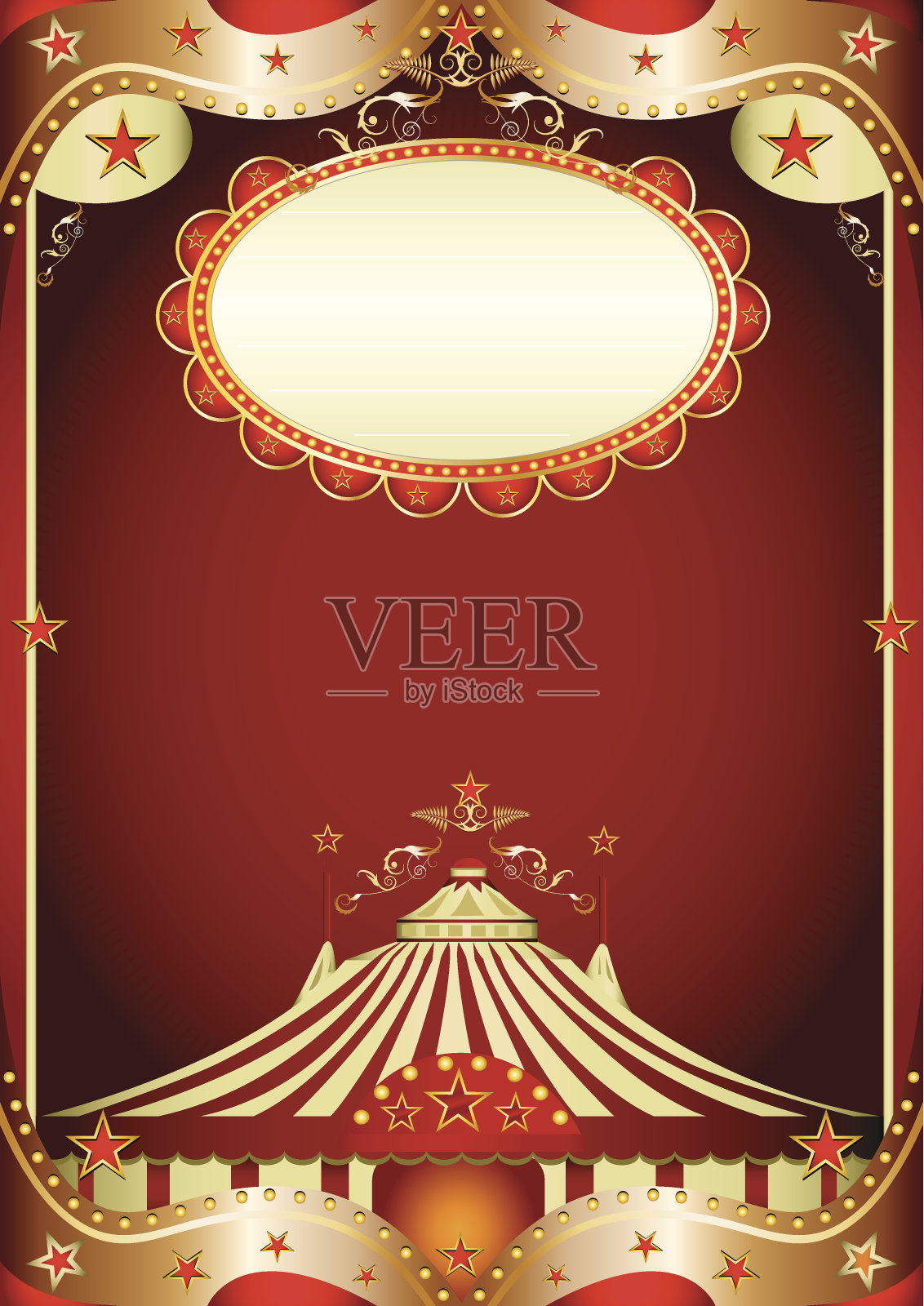 马戏团的巴洛克风格插画图片素材