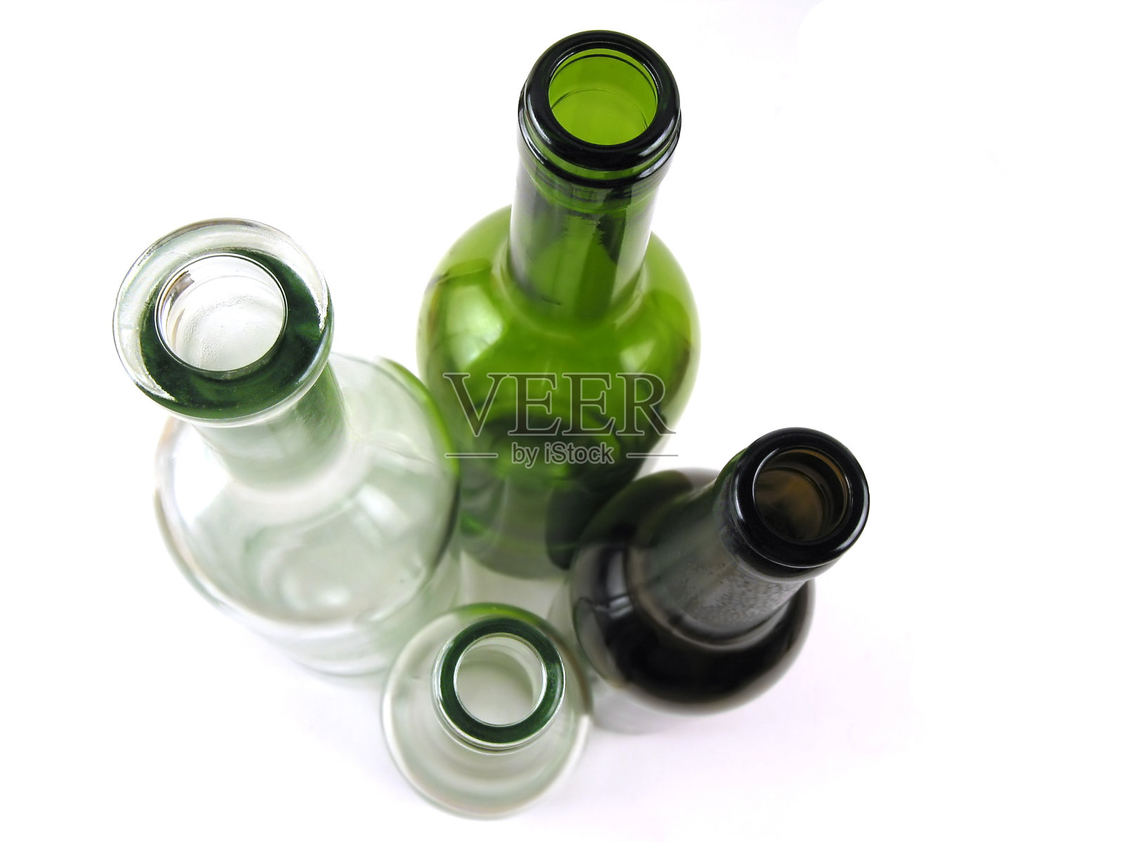 彩色瓶子(俯视图)照片摄影图片