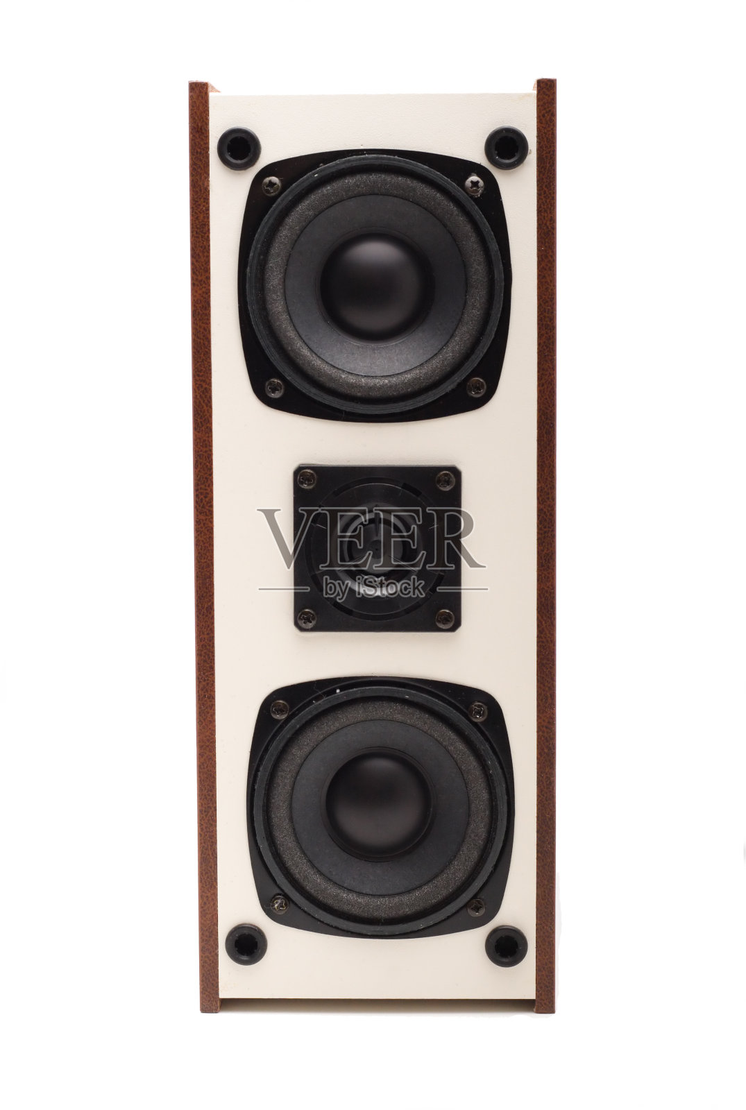 书架上的演讲者,孤立。照片摄影图片